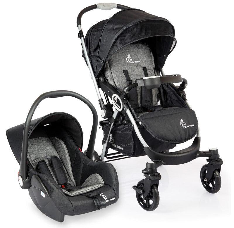 R for Rabbit Chocolate Ride Travel System Easy To Fold, Reversible Handle, Easy Attachment Of Infant Car Seat