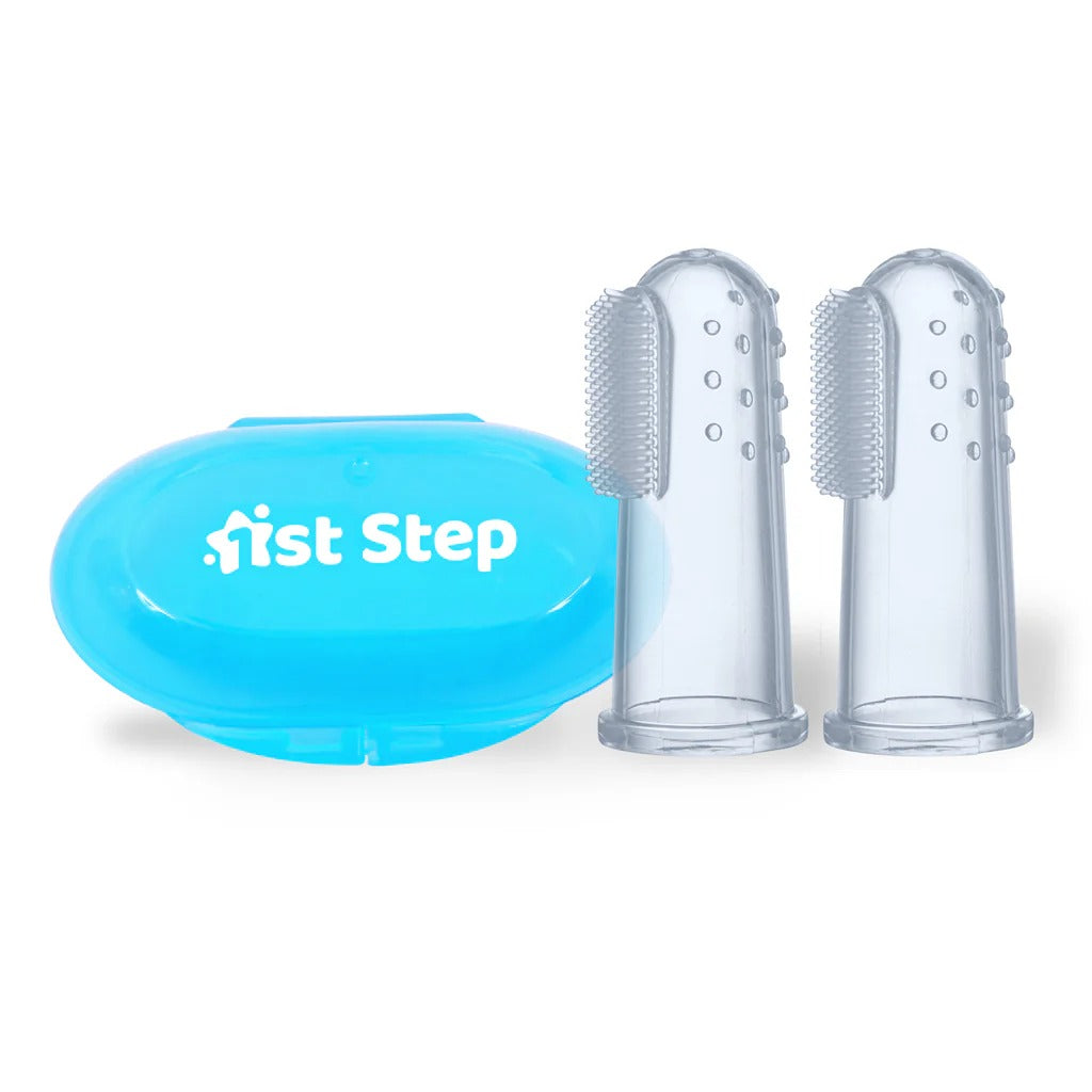 Silicone Finger Brush Pack of 2 With Carrying Case