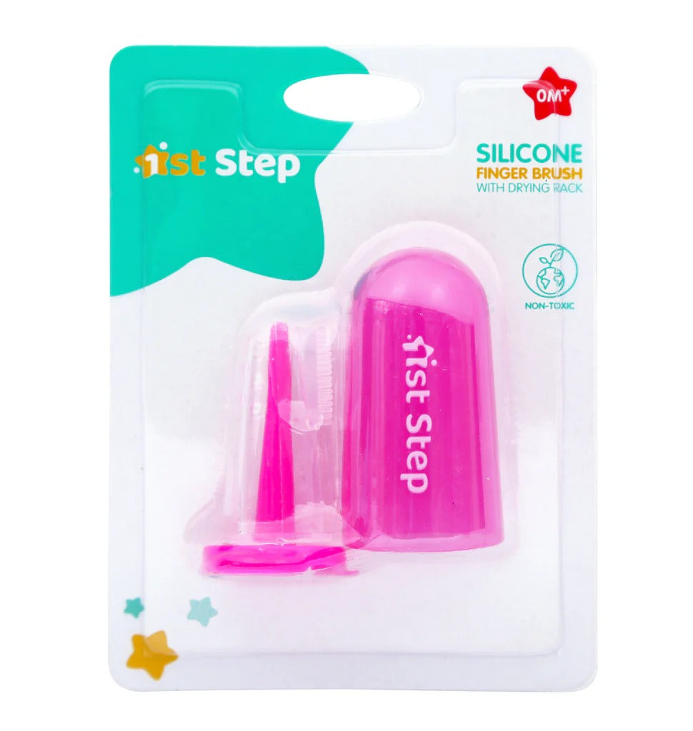 Silicone Finger Brush with Drying Rack