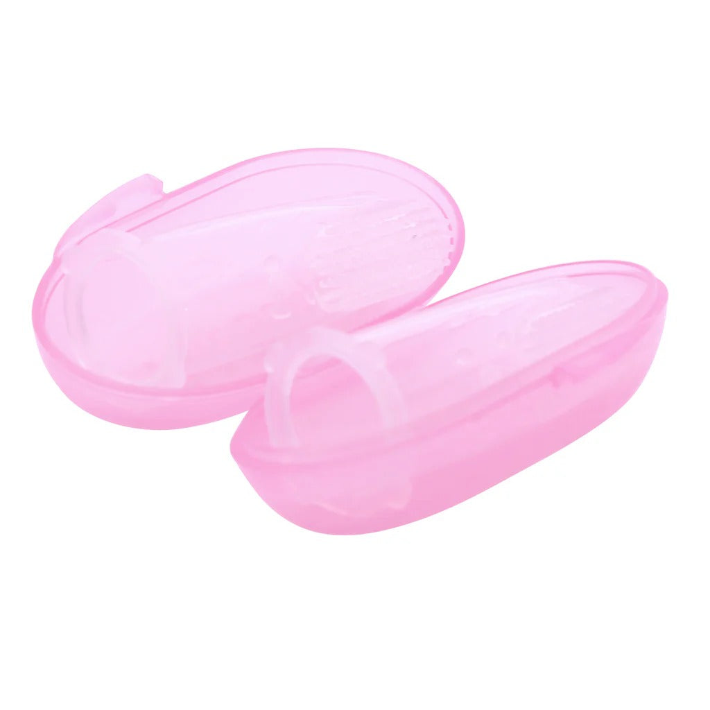 Silicone Finger Brush Pack of 2 With Carrying Case