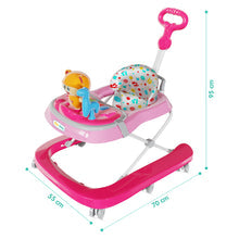 1st Step Walker with Push Handle, Musical Play Tray and Multi Level Height Adjustment
