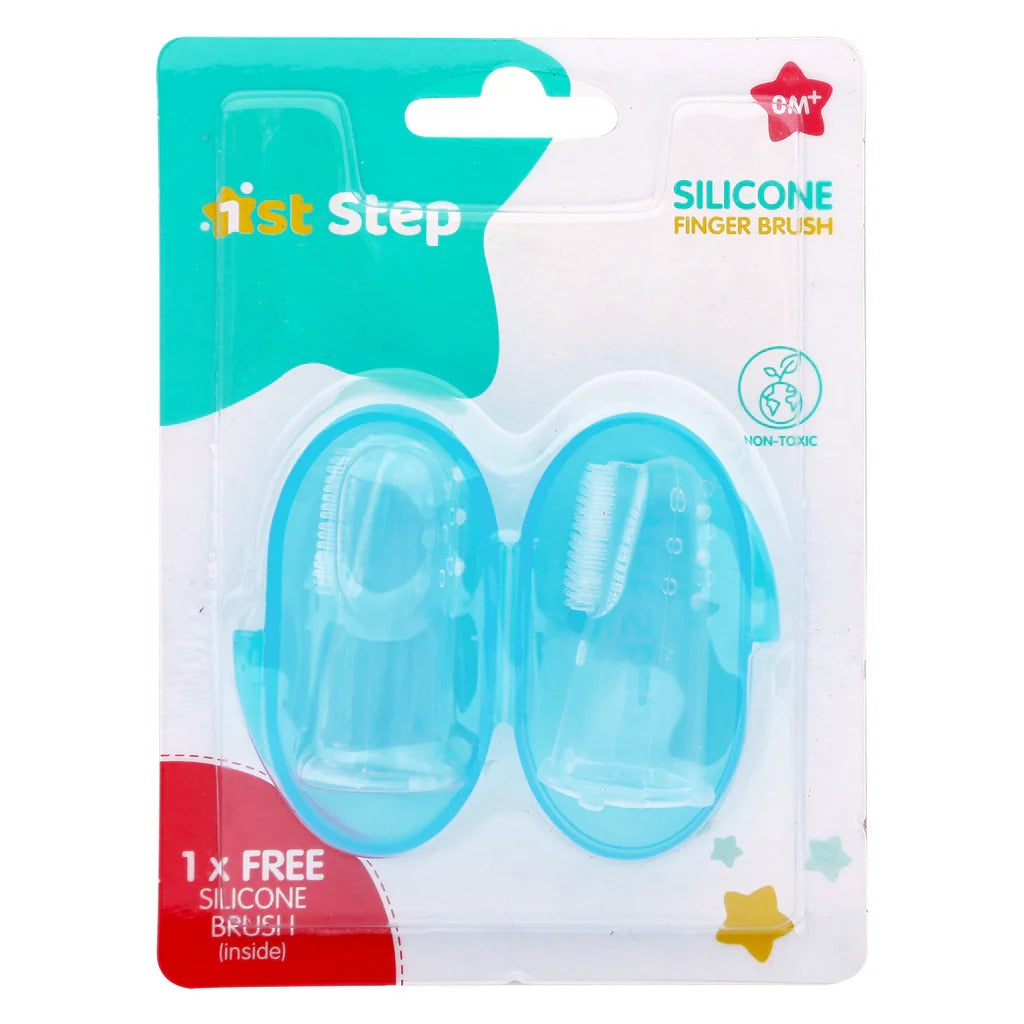Silicone Finger Brush Pack of 2 With Carrying Case