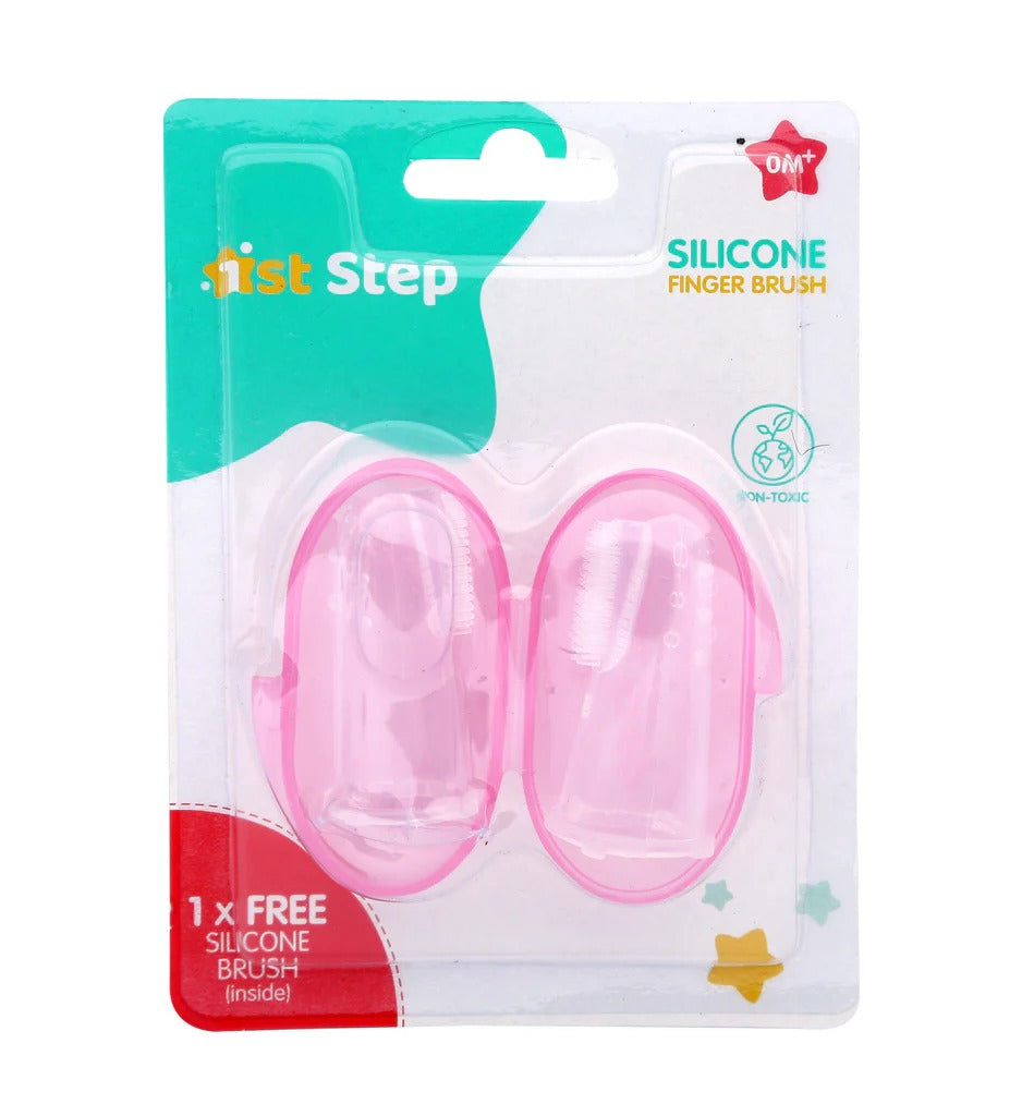 Silicone Finger Brush Pack of 2 With Carrying Case