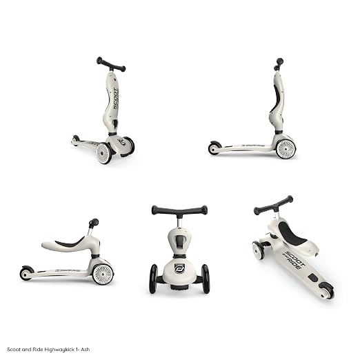 Scoot & Ride Highwaykick 1, 2-in-1 Kids Scooter with Seat, Steel