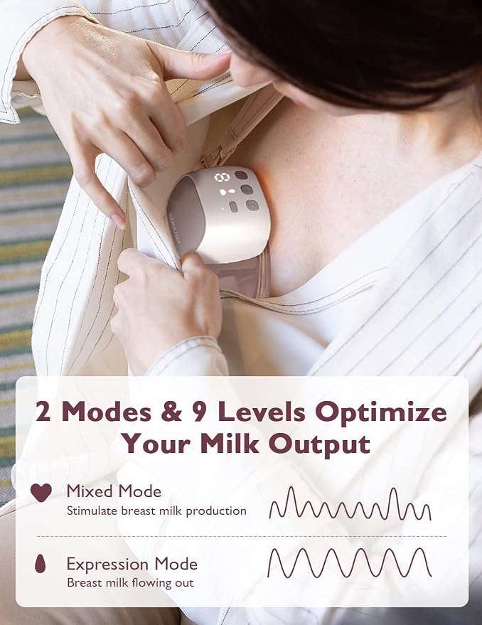 Momcozy S9 Pro Upgraded Wearable Breast Pump Hands-Free, 24mm
