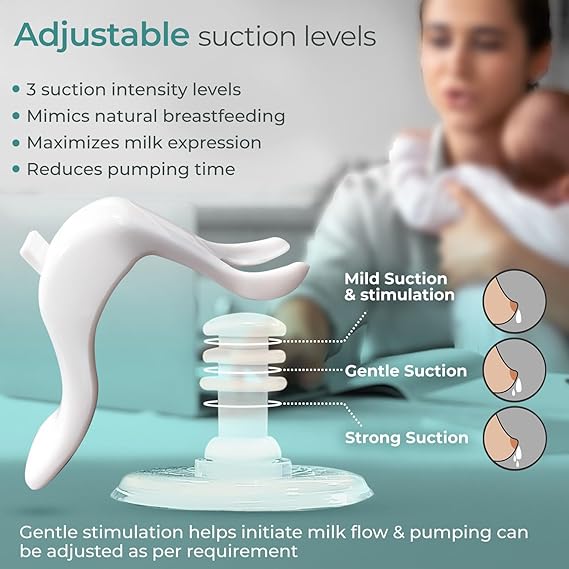 LuvLap Manual Breast Pump – 3 Level Suction Adjustment