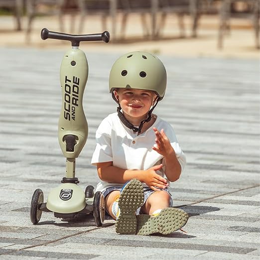 Scoot & Ride Highwaykick 1, 2-in-1 Kids Scooter with Seat, Steel