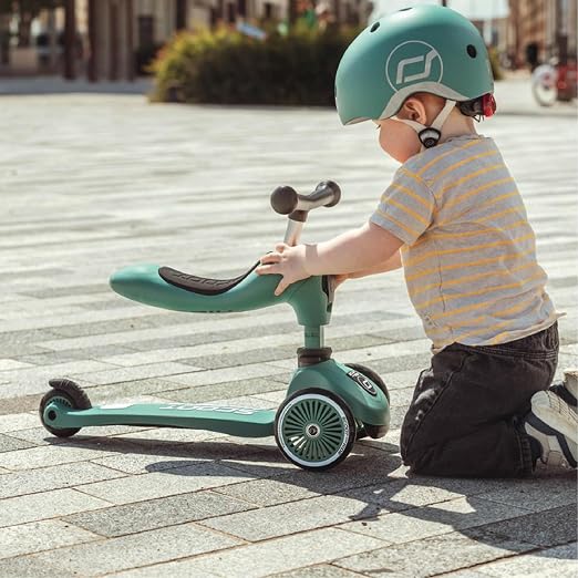 Scoot & Ride Highwaykick 1, 2-in-1 Kids Scooter with Seat, Steel