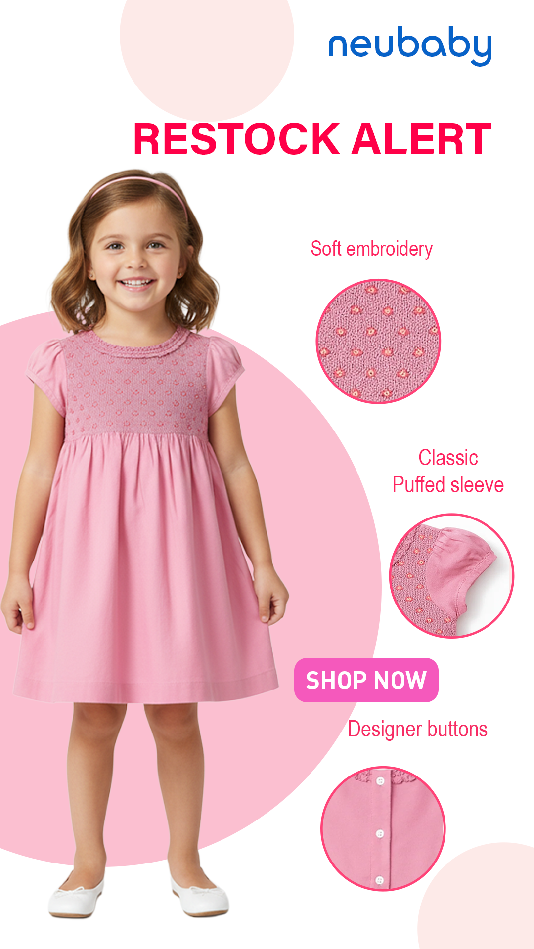 Nuberry Girls Smocking Dress
