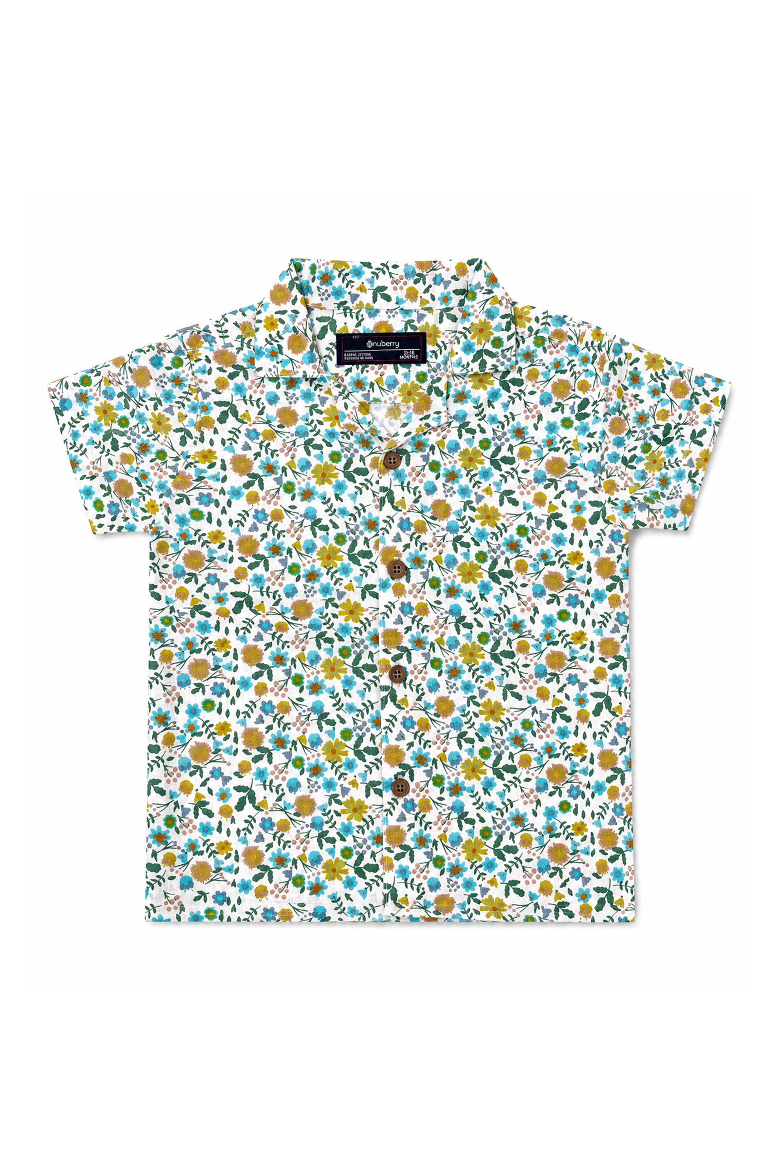 Nuberry Boys Half Sleeve Shirt | Playful Prints for Joyful Moments
