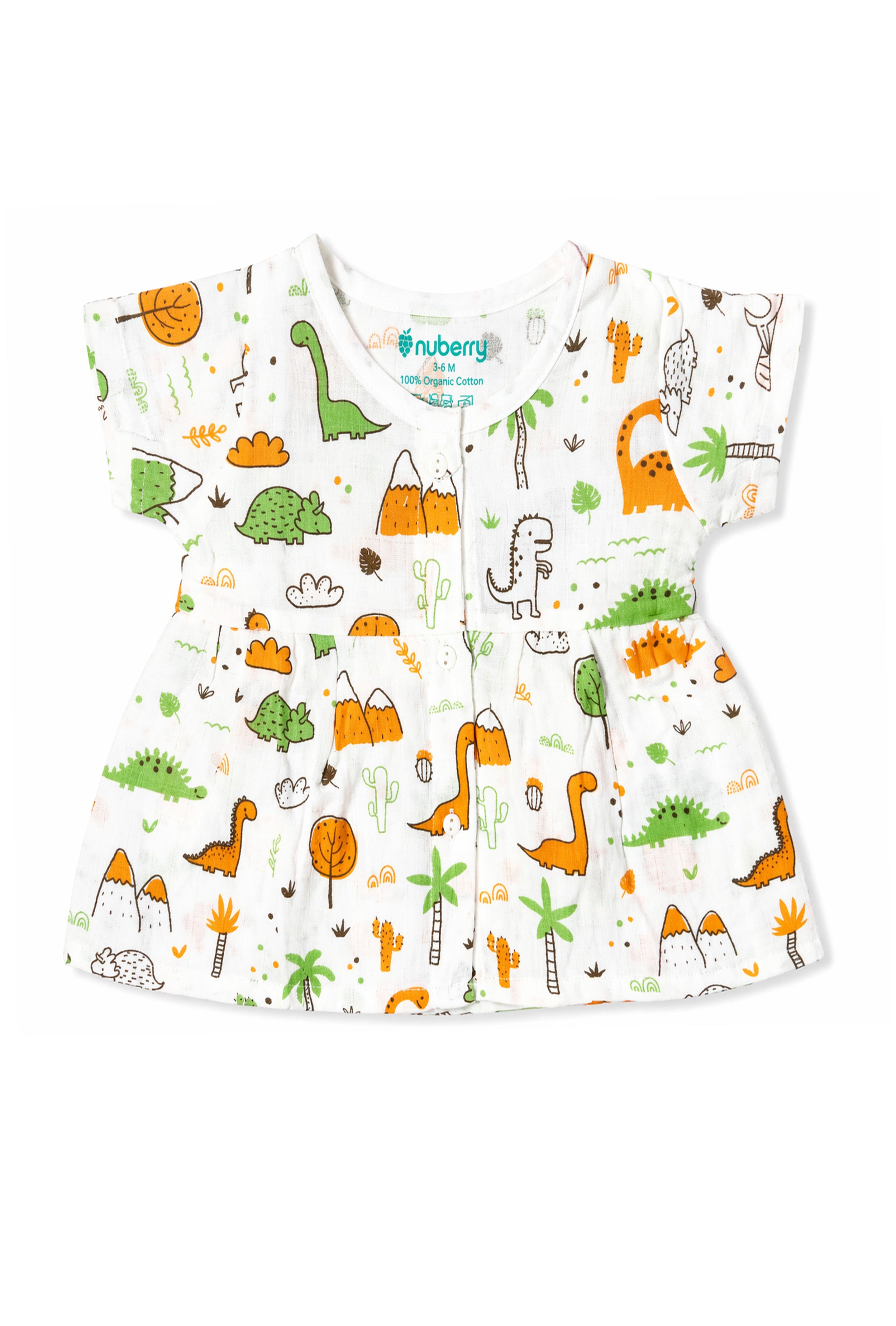 Nuberry Newborn Girls | Half Sleeve | Muslin Frock