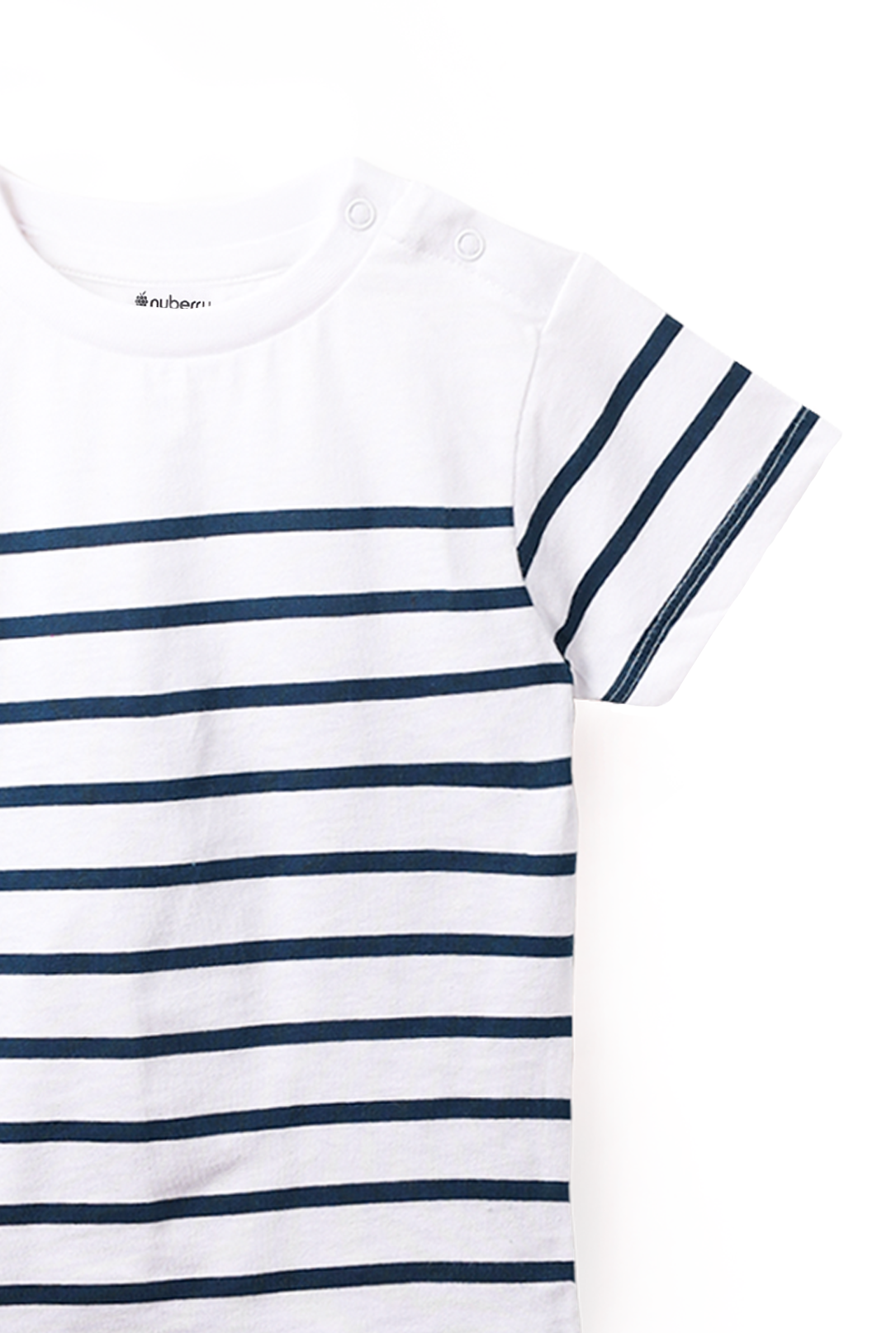 NUBERRY KIDS - BOY STRIPED TEES AND JACQUARD SHORTS NAVY BLUE