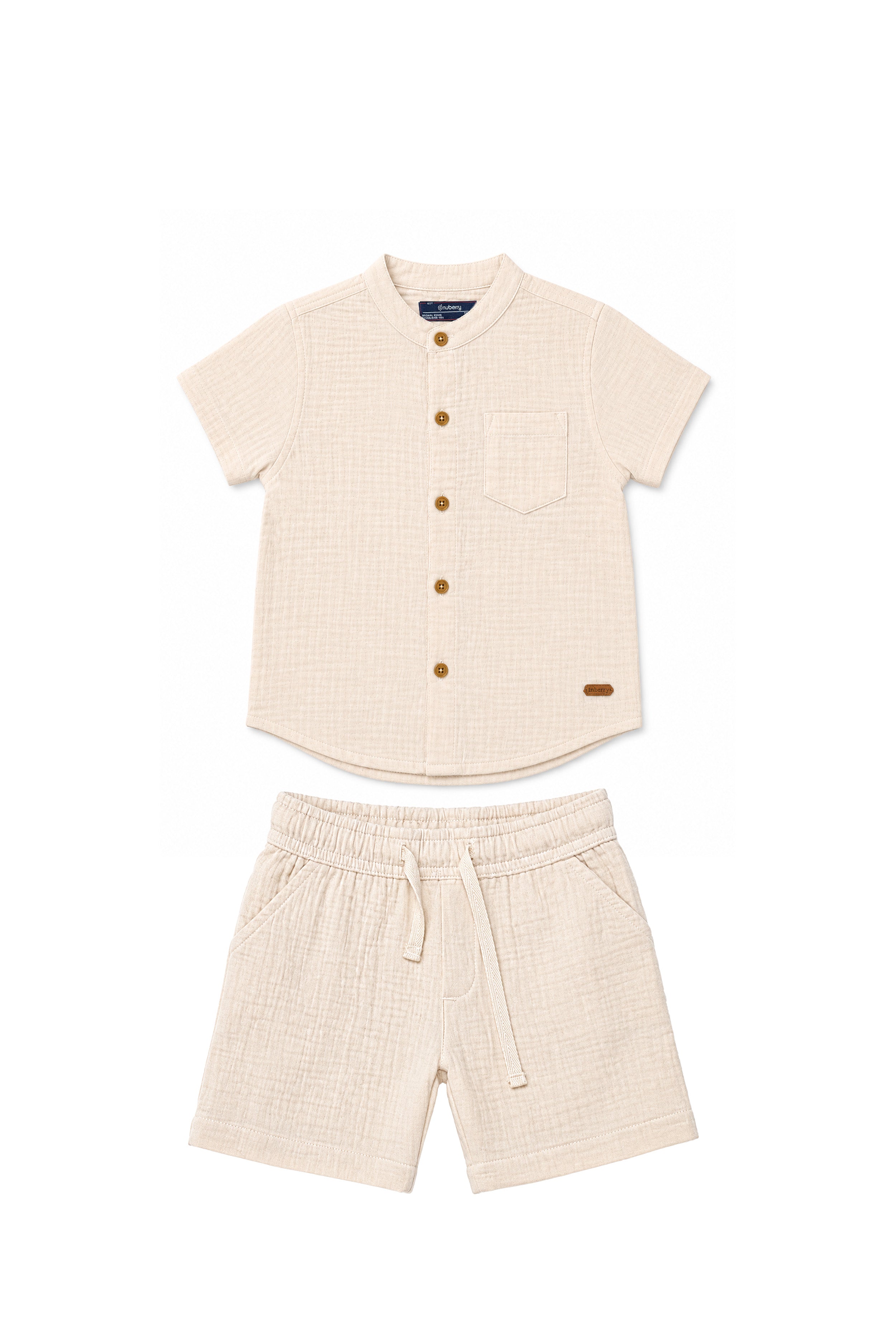 Little Explorer Blue Boys Top & Bottom Set – Soft & Stylish Outfit