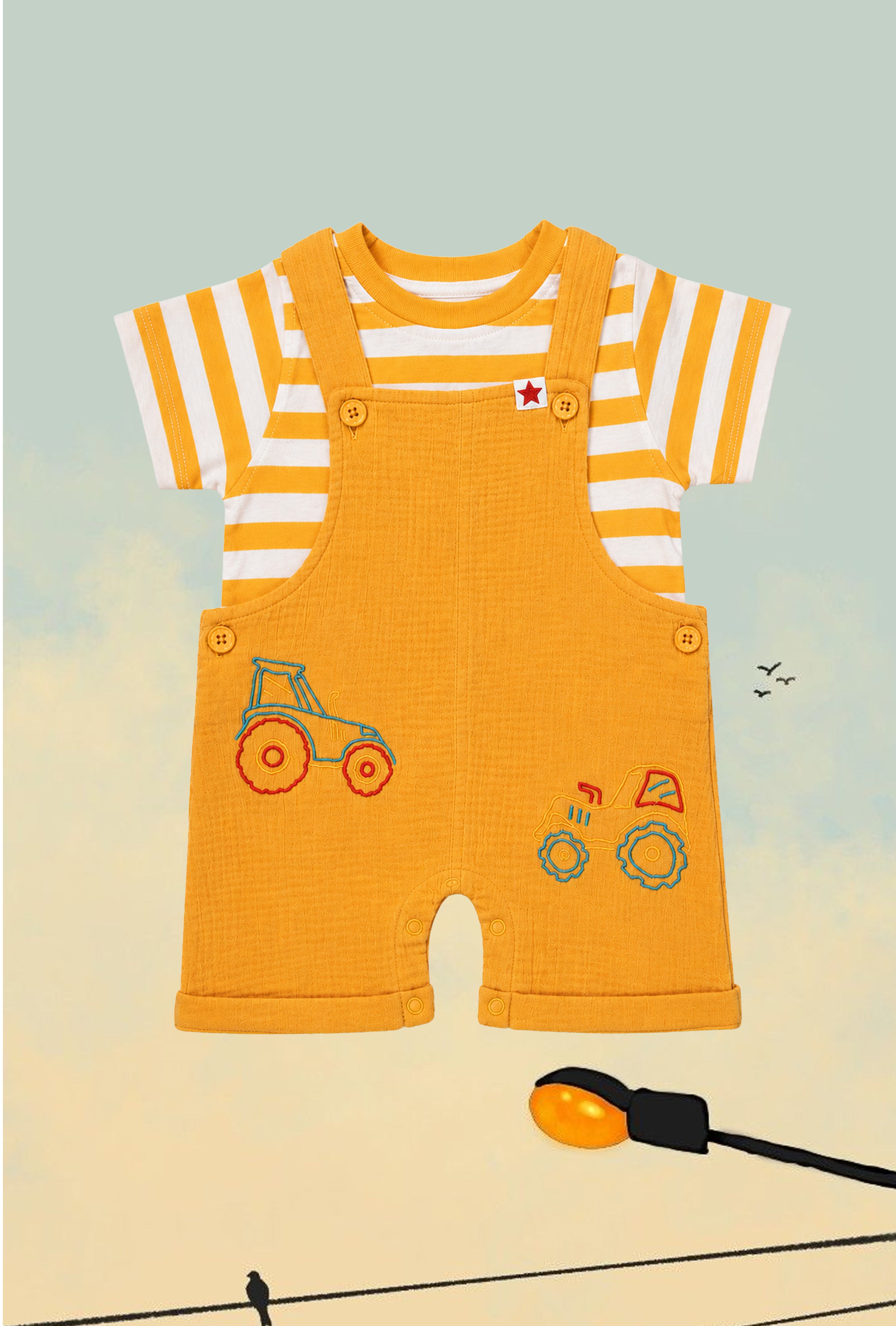 Nuberry Boys Dungaree | Soft, Breathable & Comfortable
