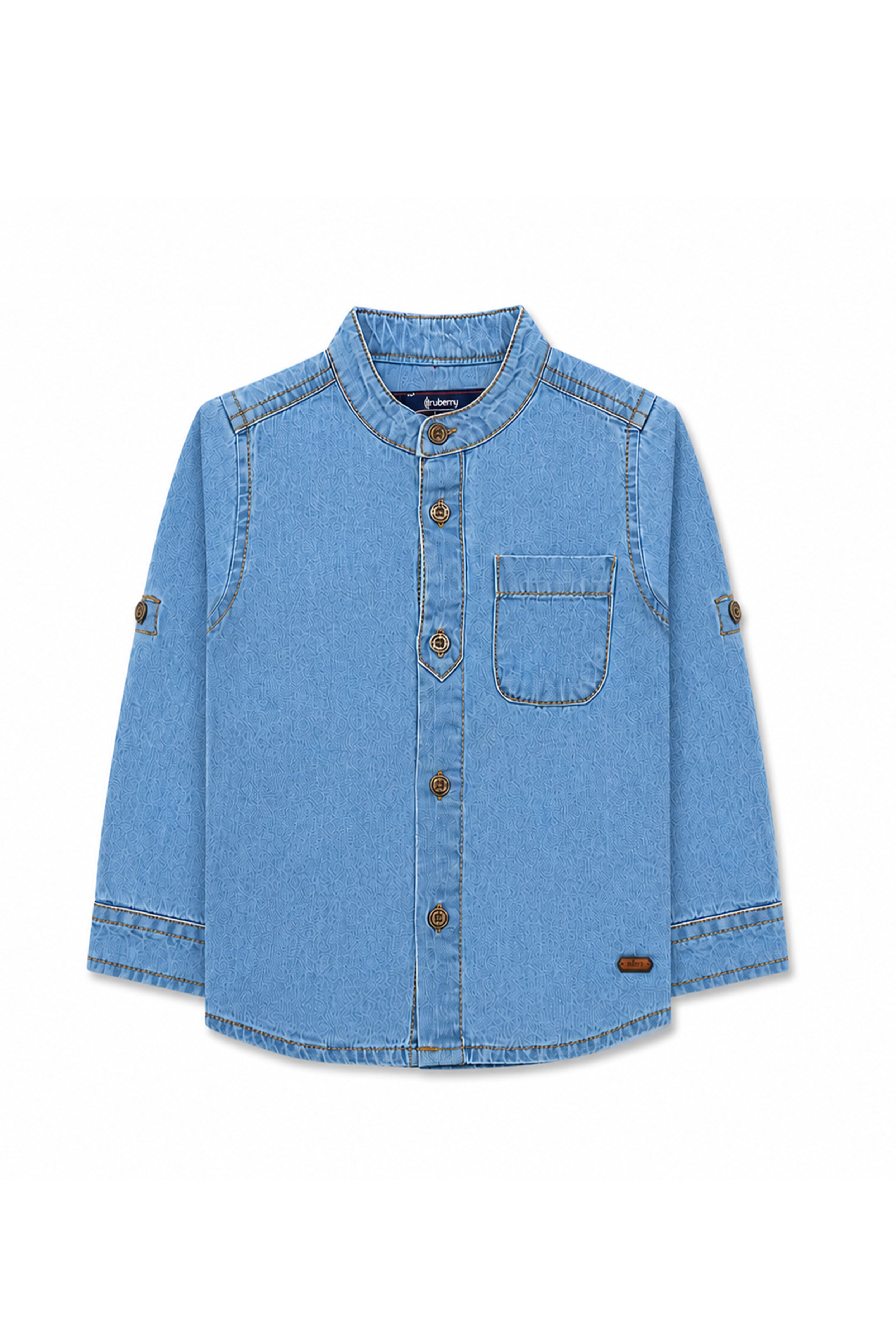 Nuberry Boys Premium Denim Full Sleeve Shirt | Smart Style | Everyday Comfort