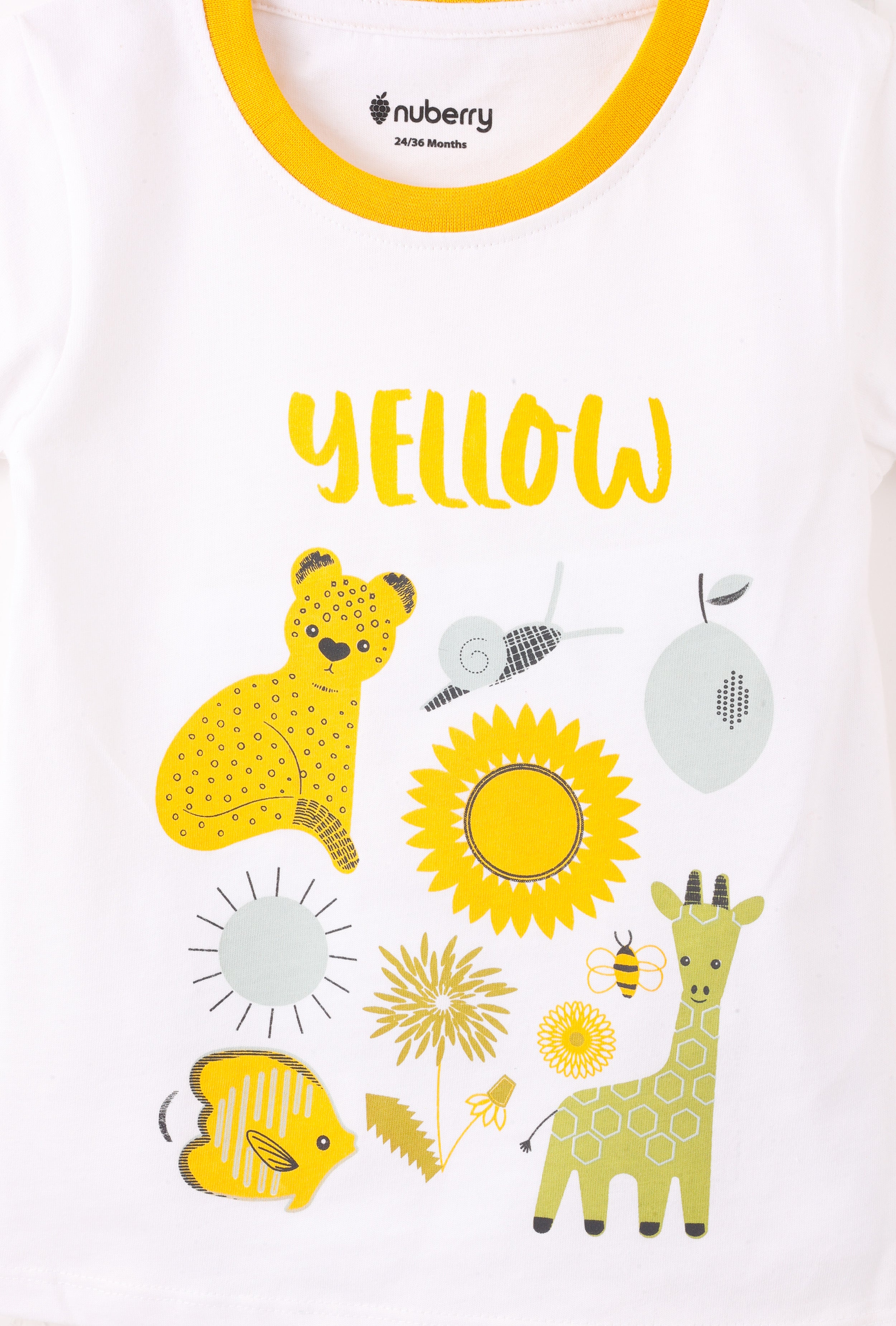 Nuberry Kids Girl Casual T-Shirt – Round Neck, Half Sleeve