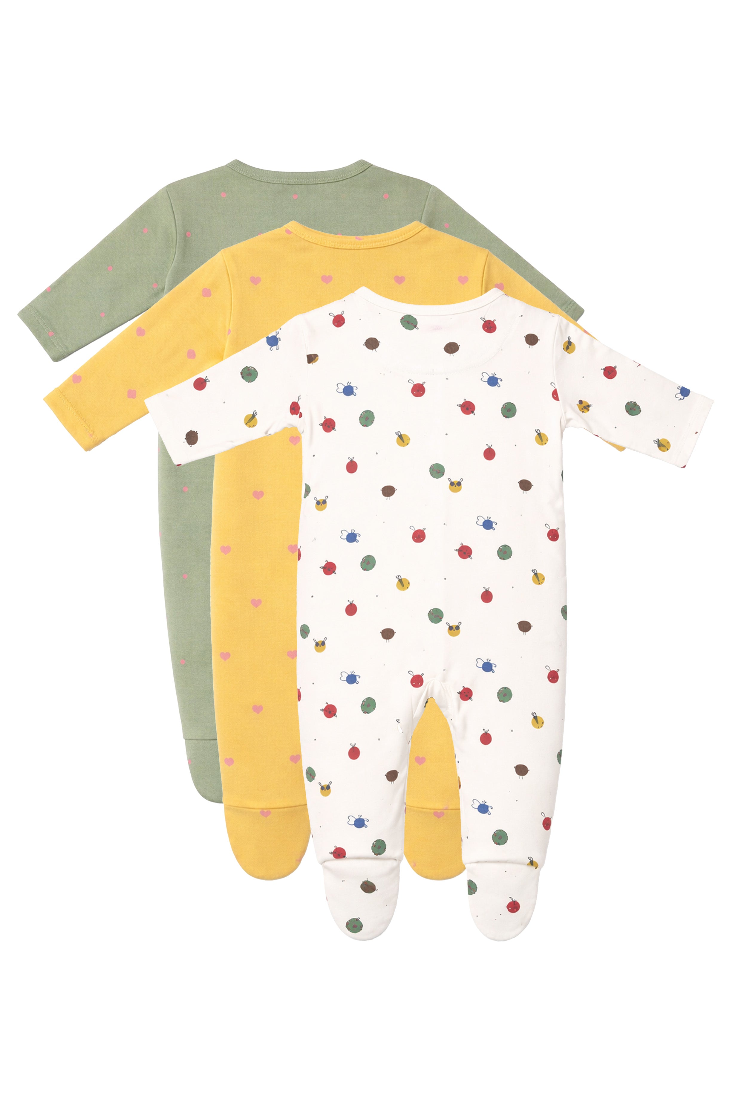 Chosen by Moms | Loved by Babies | Pure Cotton Sleep Suits (Pack of 3)