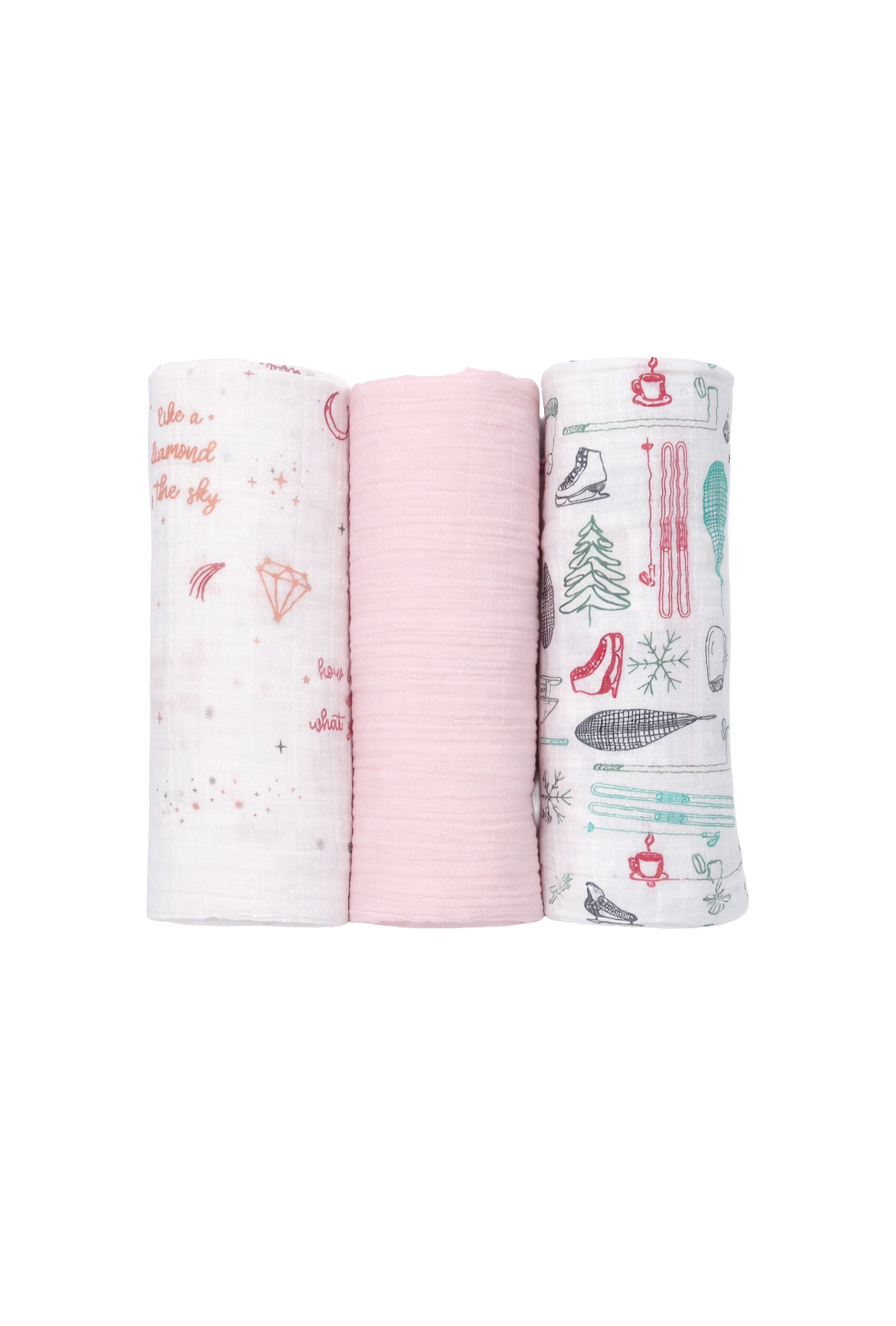 Pure Muslin Baby Swaddle I Light as Air, Soft as Love - Pack of 3