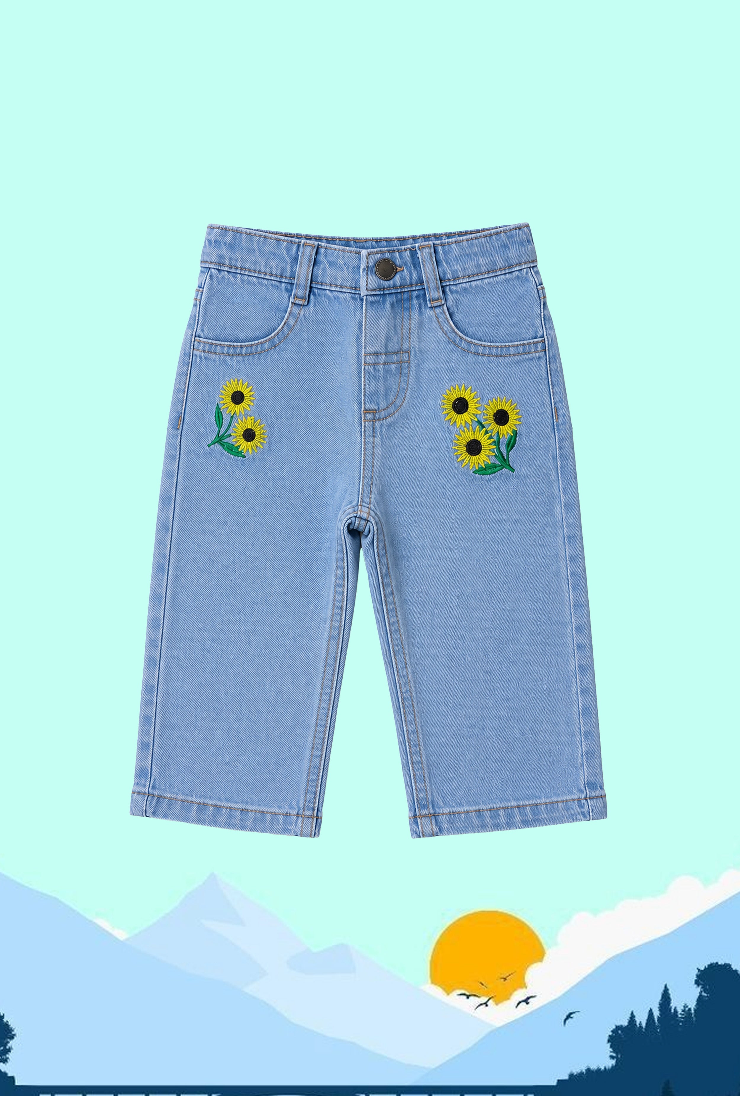 Nuberry Little Explorer Girls Baggy Pants | Soft, Comfy & Stylish