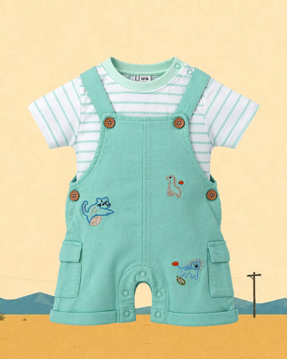 Nuberry Boys Dungaree | Soft, Breathable & Comfortable