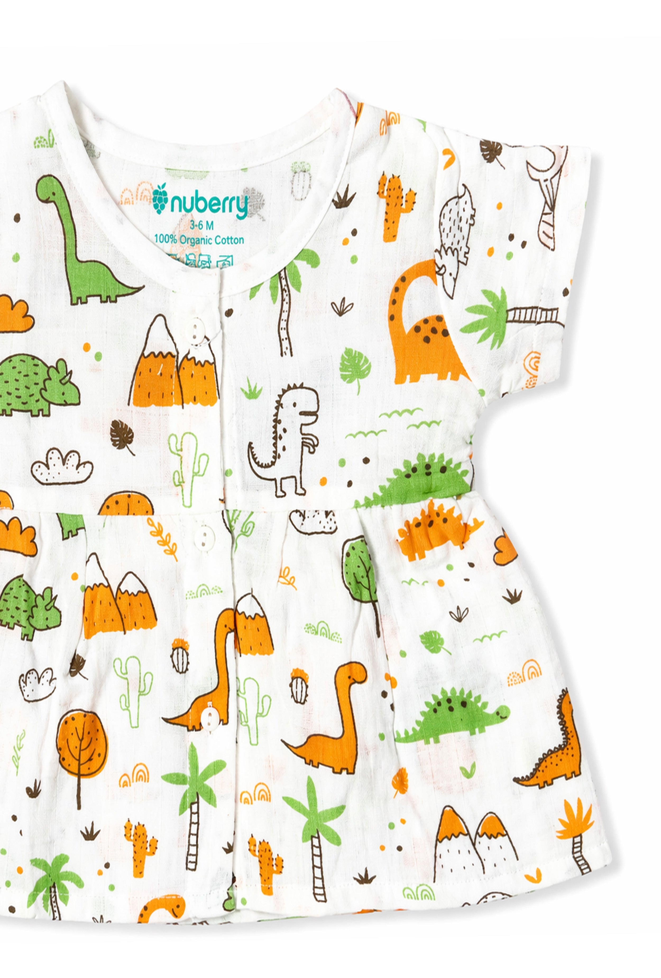 Nuberry Newborn Girls | Half Sleeve | Muslin Frock