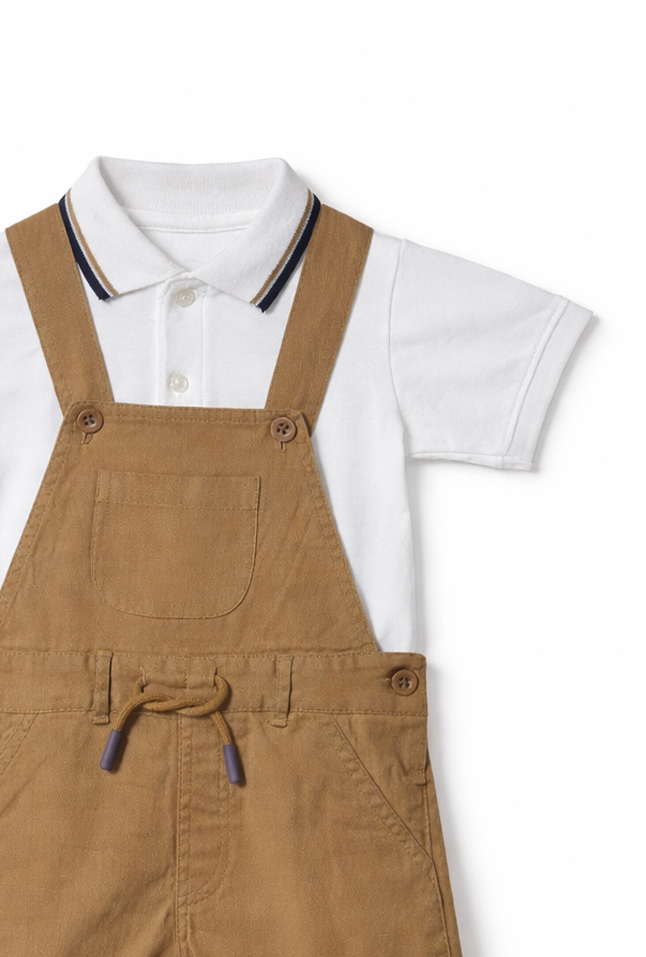 Nuberry Boys Dungaree | Soft & Breathable | Tan - Neubaby Stores