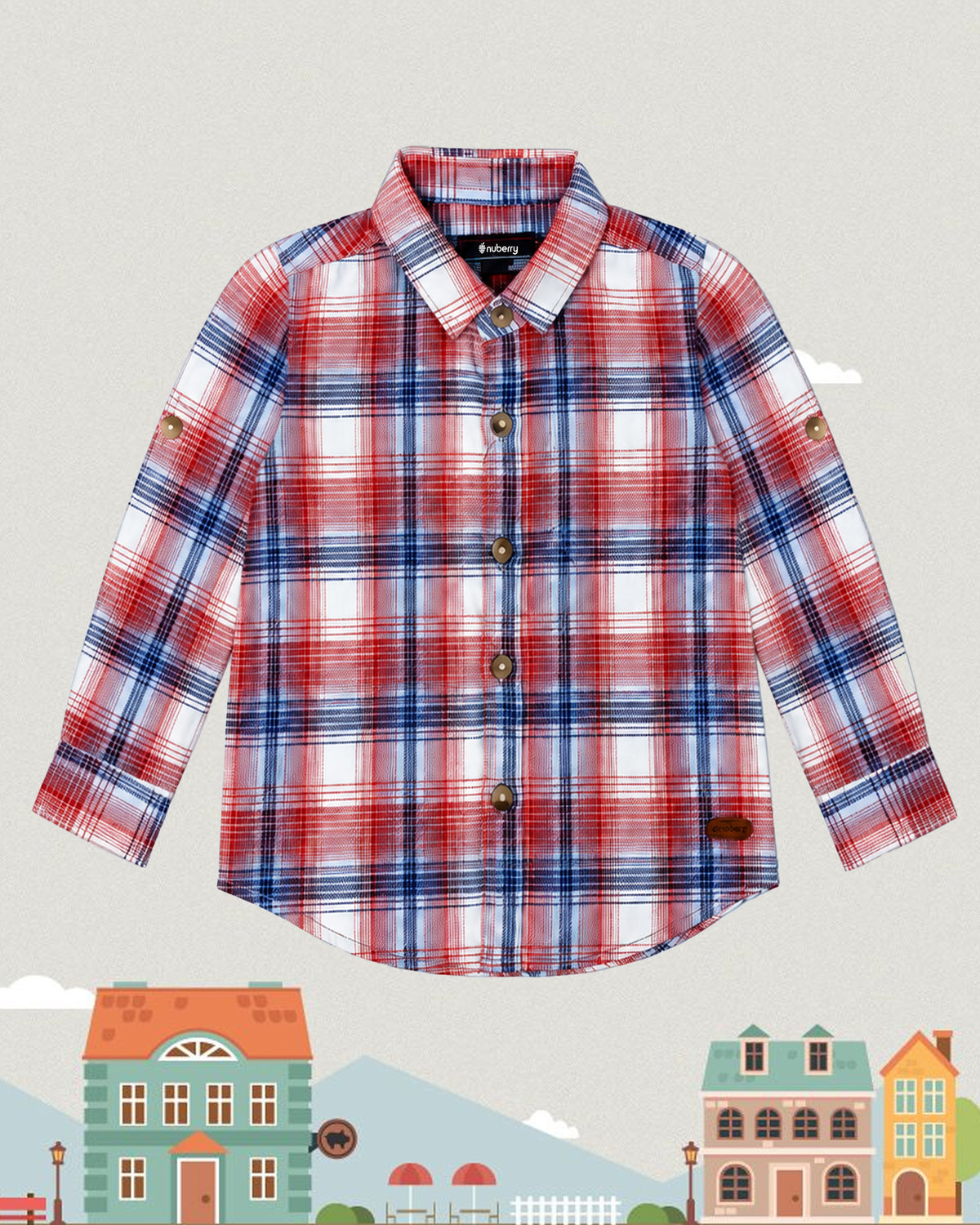 Nuberry Boys Full-Sleeve Shirt | Classic Style, Little Comfort