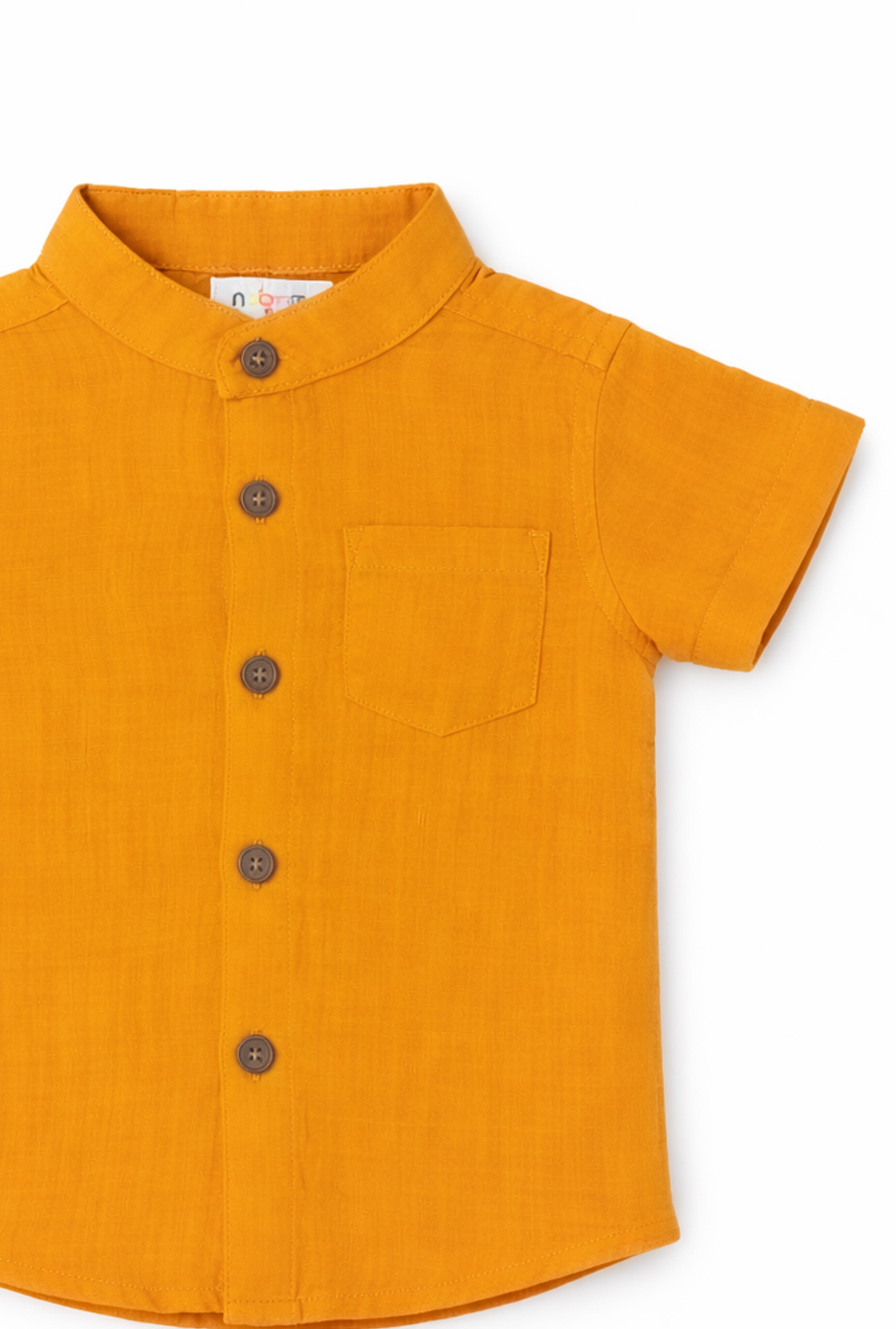 Nuberry Kids Half Sleeve Shirt | Sky Blue | Grey