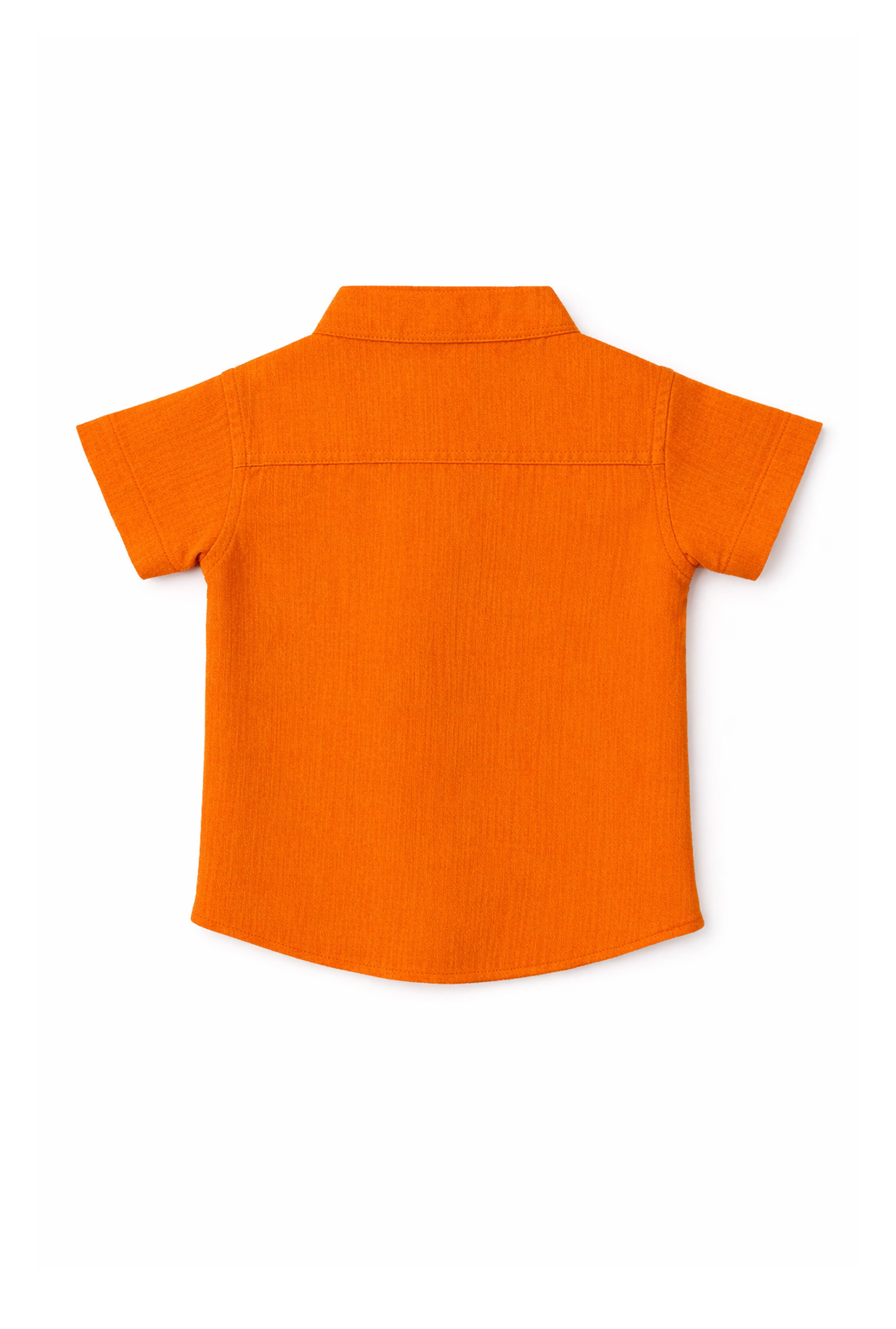 Nuberry Kids Half Sleeve Shirt | Sky Blue | Orange