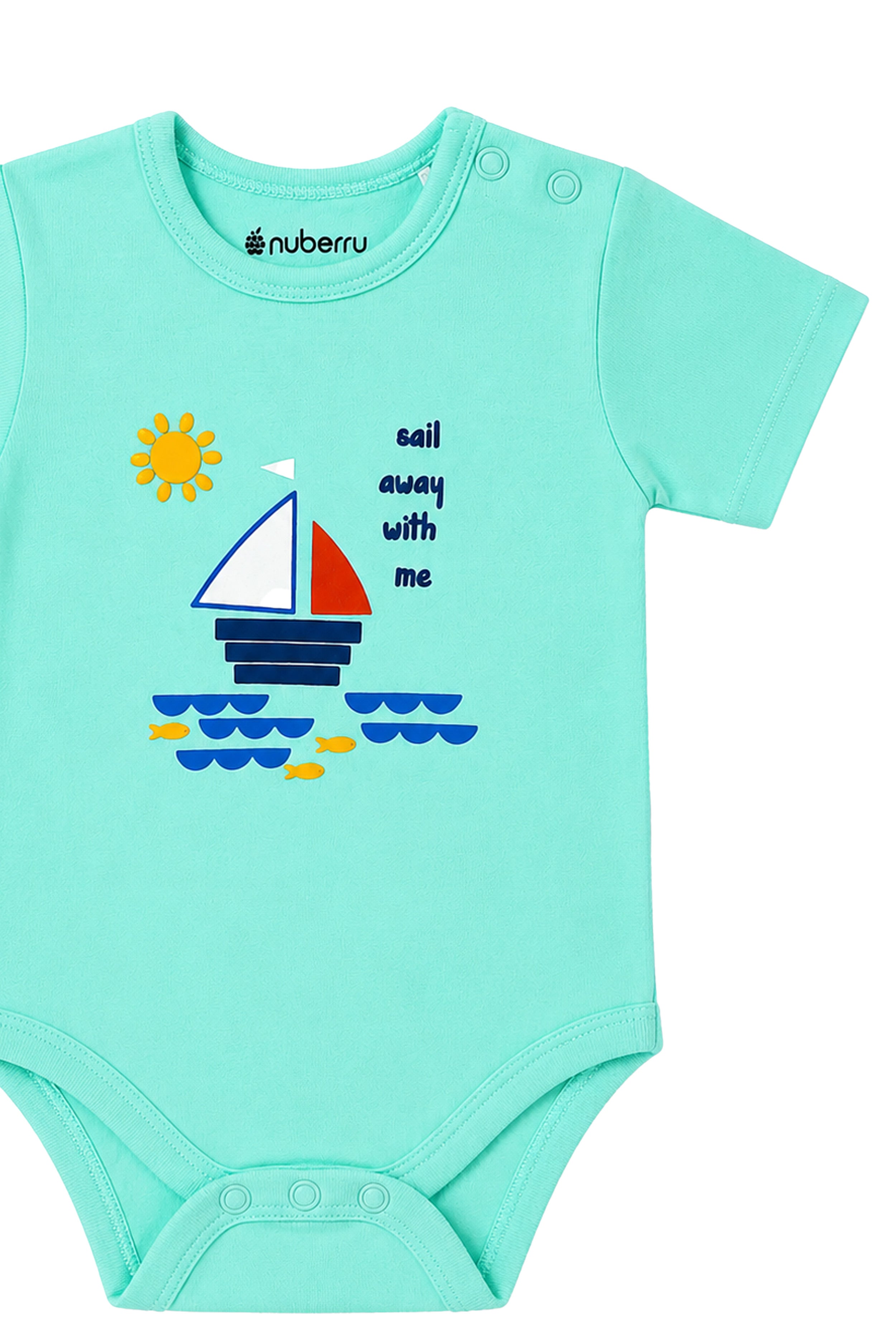 Gentle on Baby Skin | Trusted by Parents | Nuberry Unisex Bodysuit Set of 2