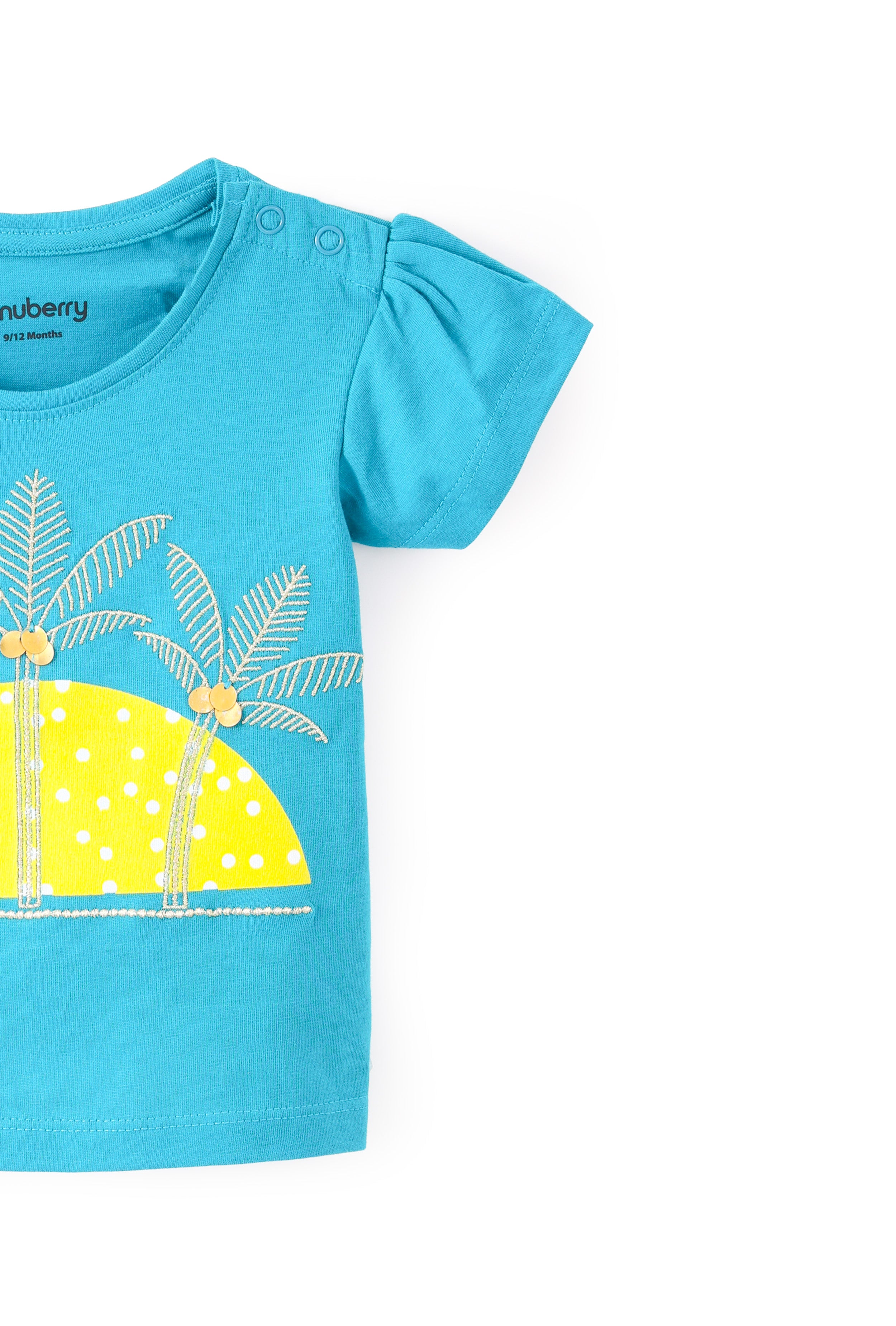 NUBERRY KIDS GIRL-T-SHIRT-CASUAL ROUND NECK HALF SLEEVE