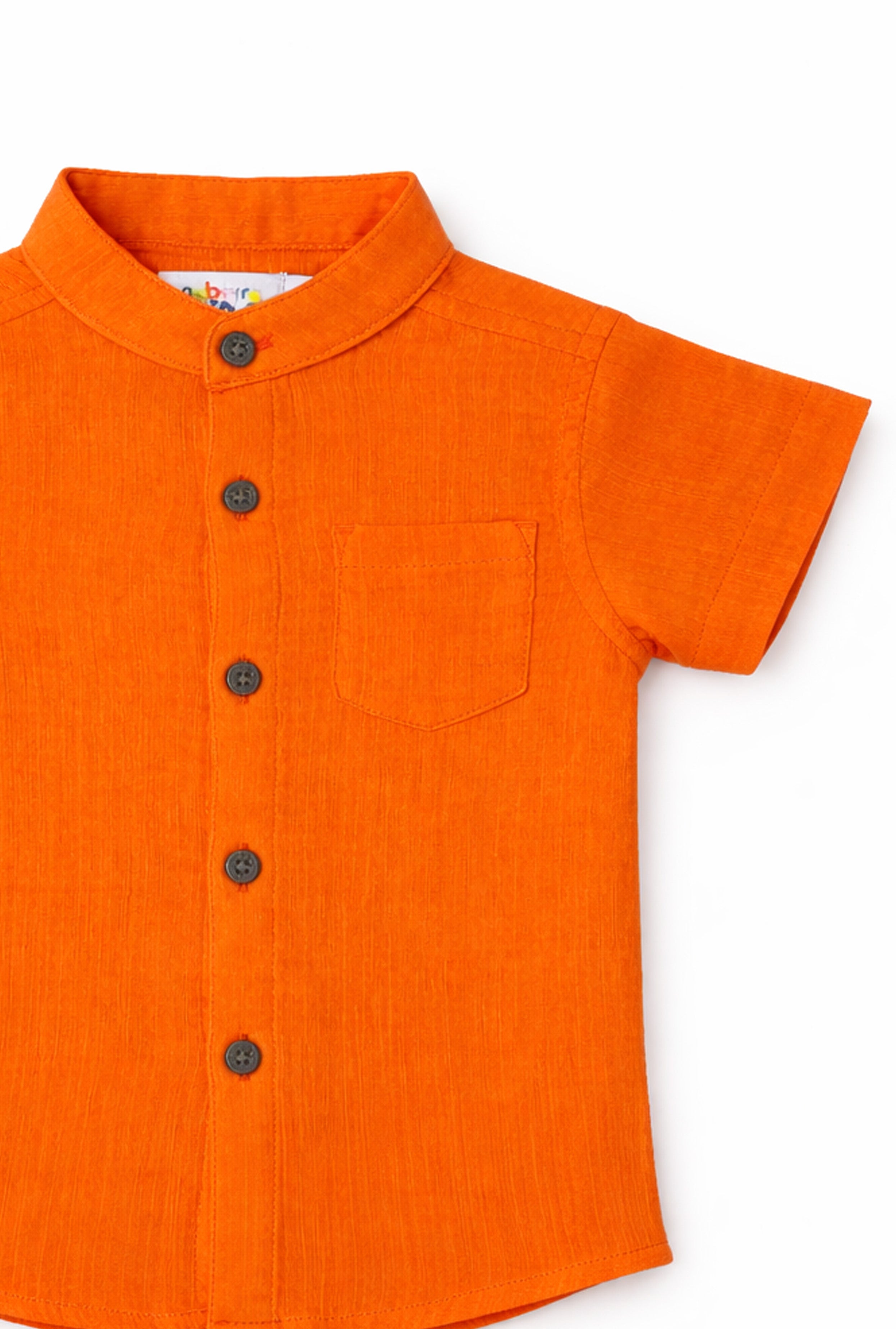 Nuberry Kids Half Sleeve Shirt | Sky Blue | Grey