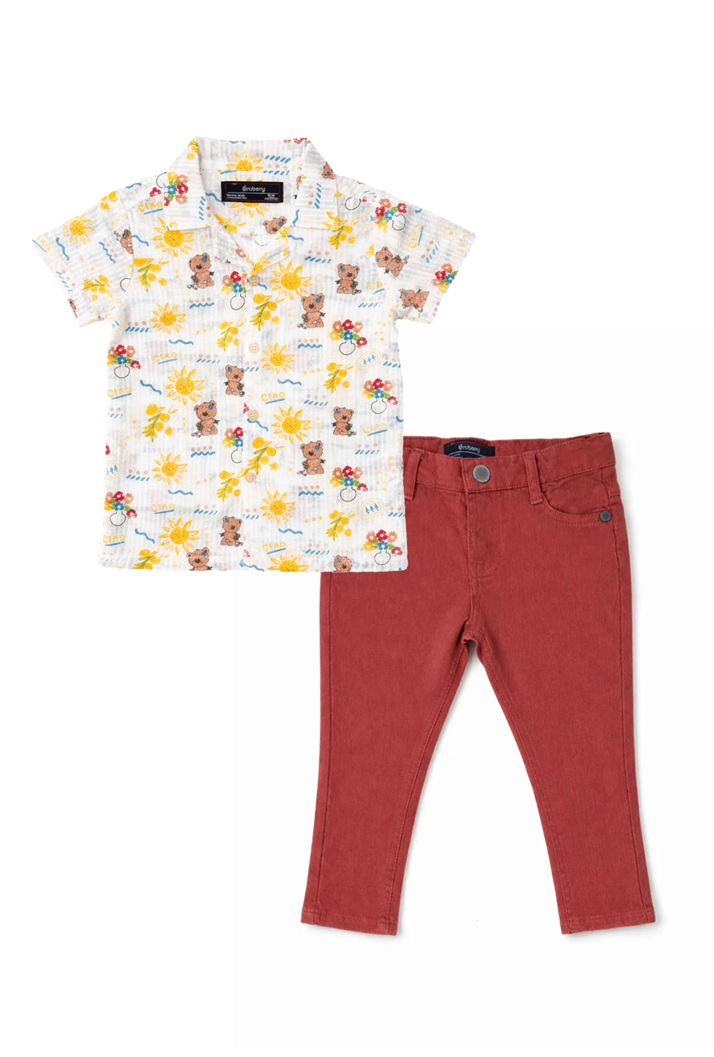 Playful Prints, Perfect Comfort | Boys Shirt & Pant Combo