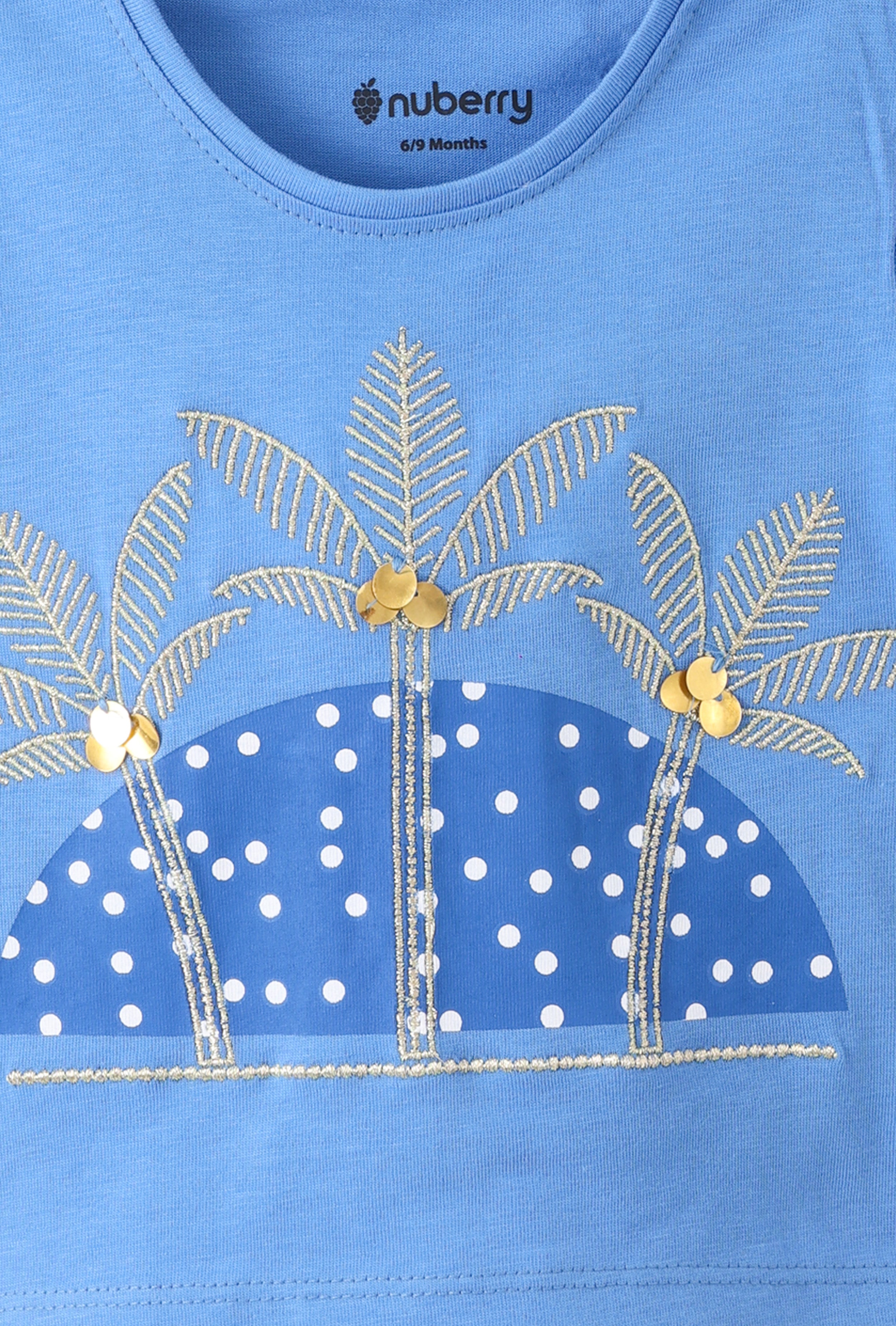 NUBERRY KIDS GIRL-T-SHIRT-CASUAL ROUND NECK HALF SLEEVE