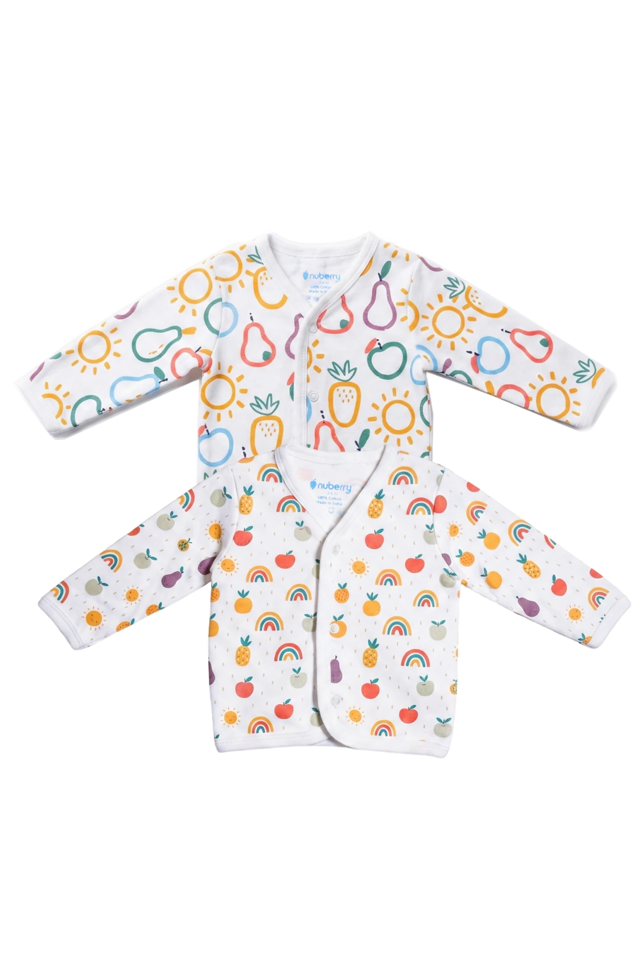 Nuberry Unisex Baby Open Vest (Pack of 2)