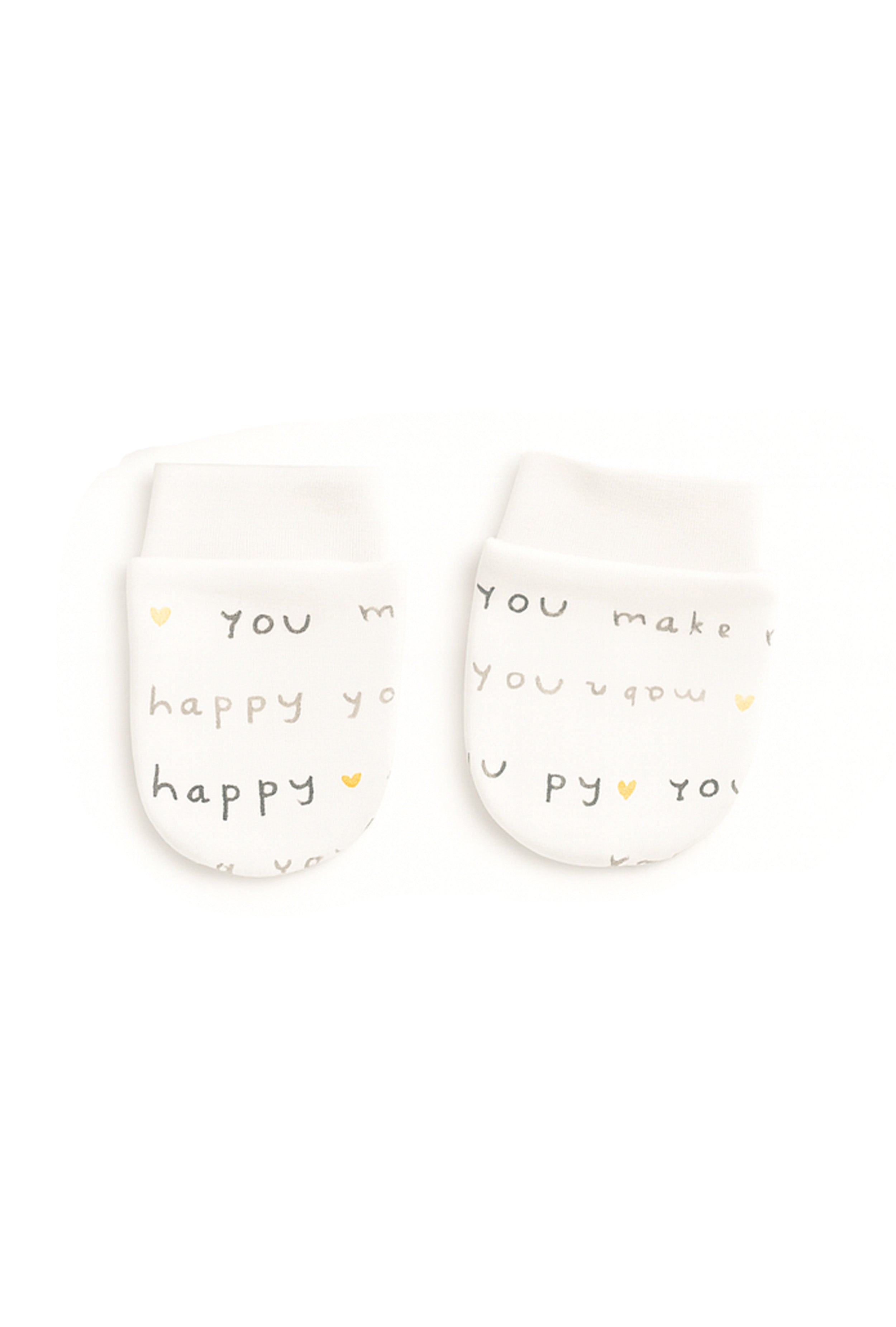 Nuberry Unisex Baby Booties, Mittens & Cap Set (White)