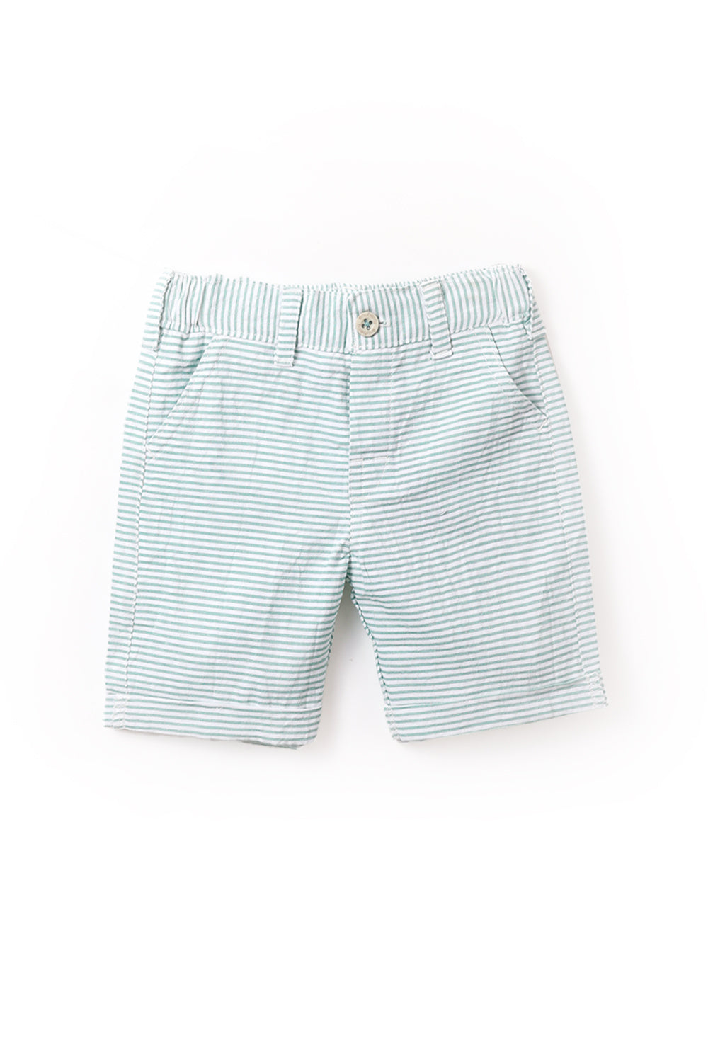 NUBERRY KIDS BOY- SEERSUCKER SHORTS-WOVEN GREEN