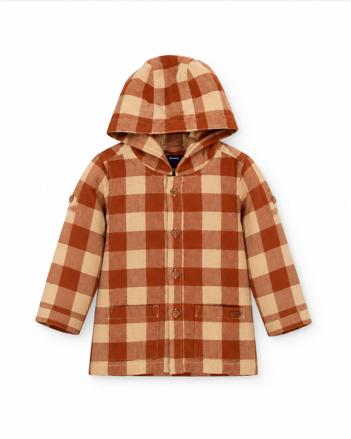 Nuberry Boys Hooded Checked Shirt