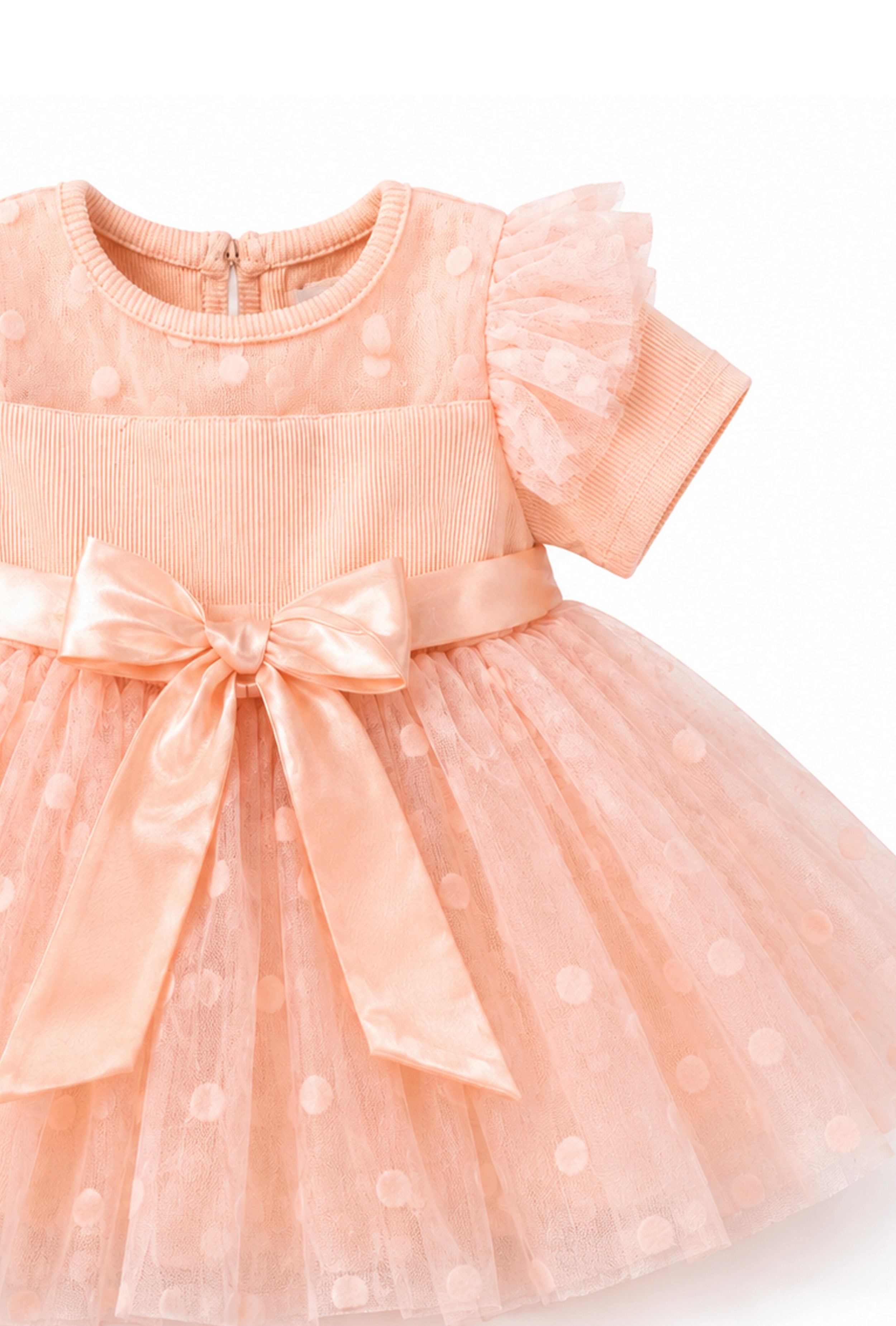 Nuberry Soft Mesh Baby Girl Party Frock | A Little Dress for Her Biggest Smiles
