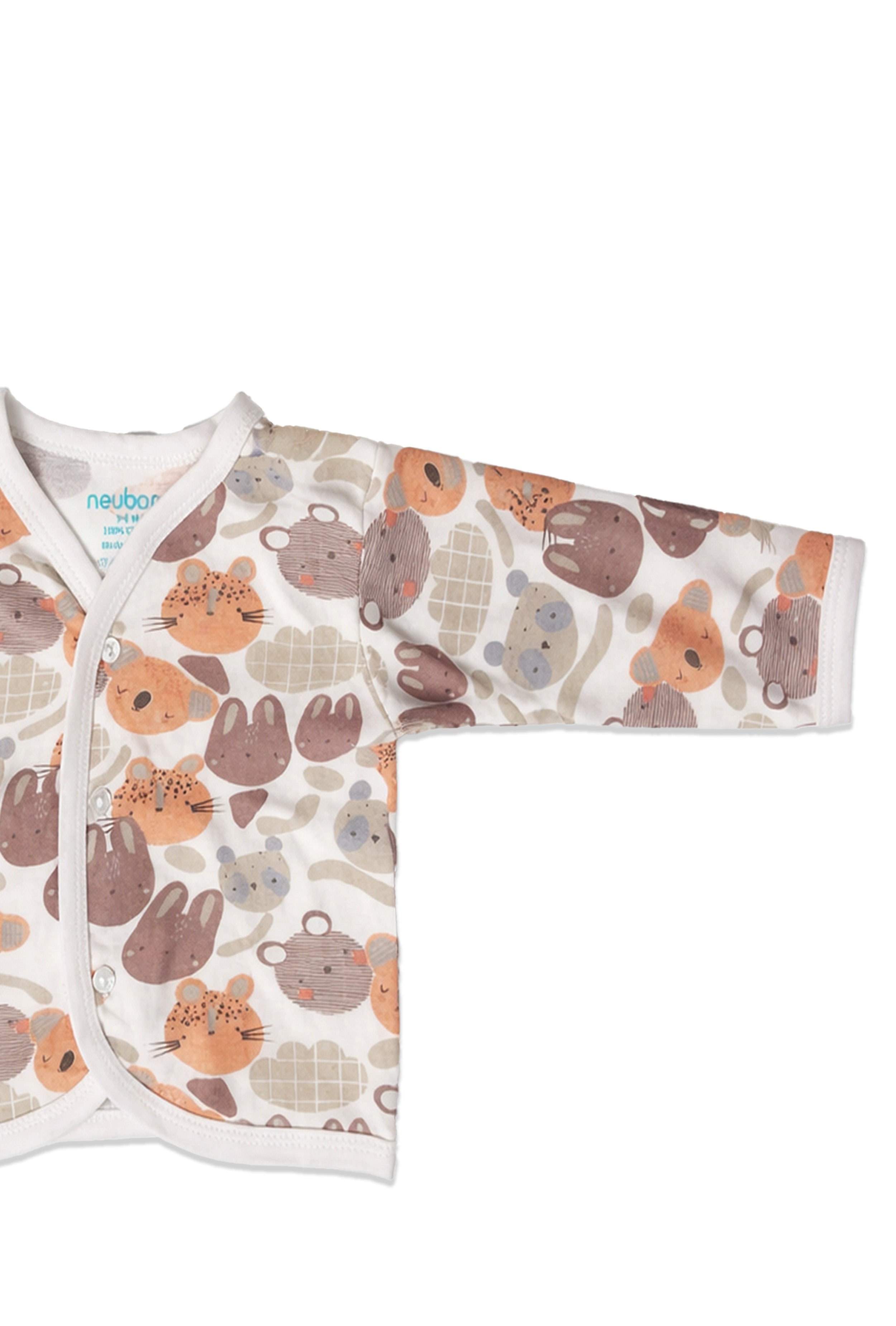 Nuberry Unisex Baby Open Vest - Full Sleeve (Pack of 3)