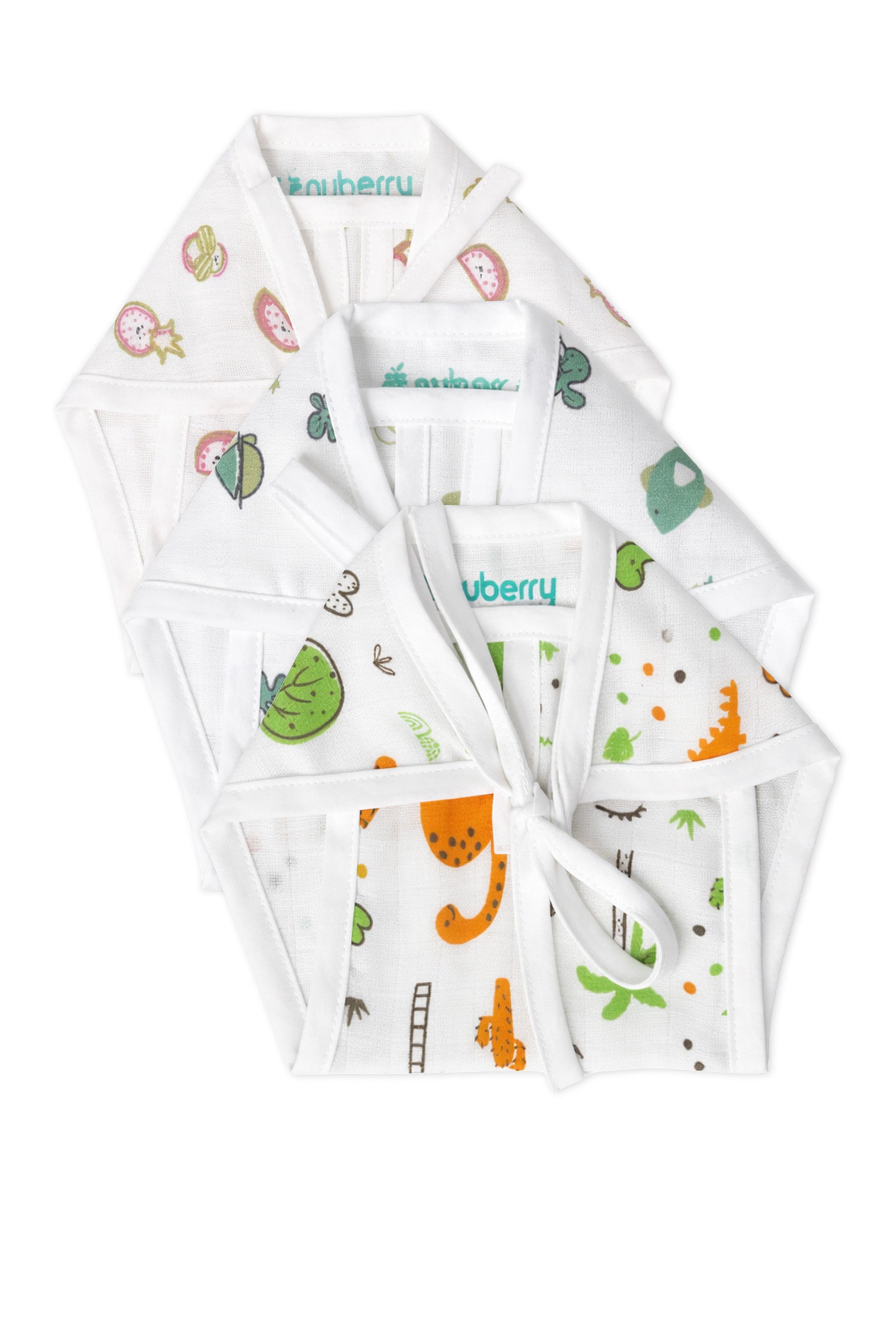 First Touch of Comfort | Muslin Nappies for Your Newborn (Pack of 3)