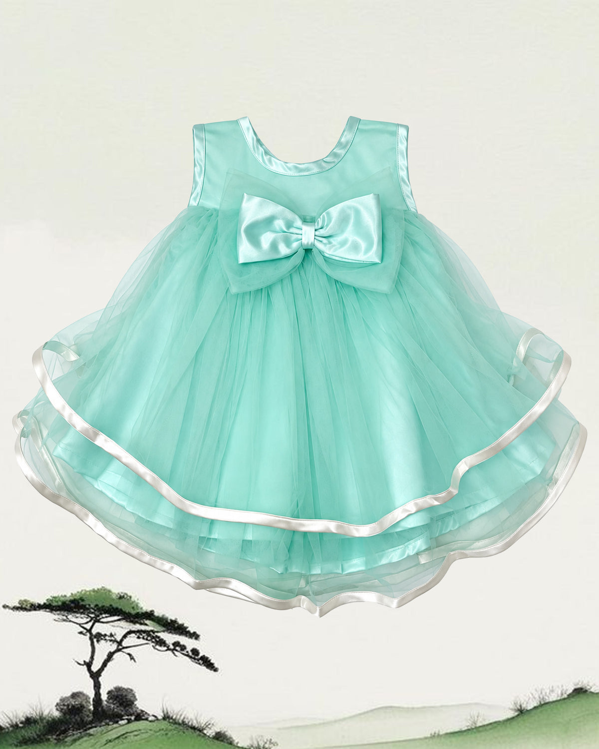 Nuberry Soft Mesh Baby Girl Party Frock | A Little Dress for Her Biggest Smiles