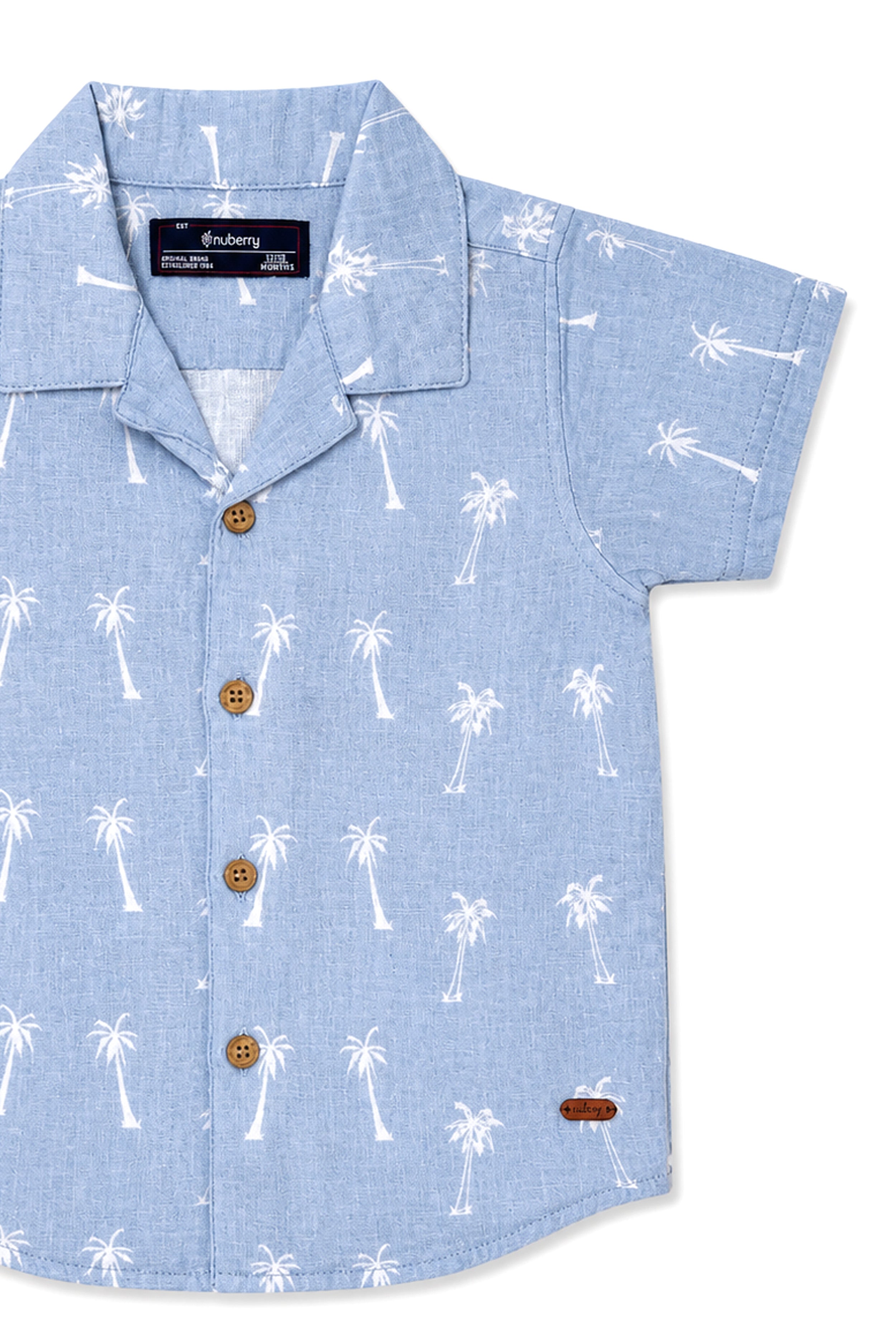 Nuberry Boys Half Sleeve Shirt | Playful Prints for Joyful Moments
