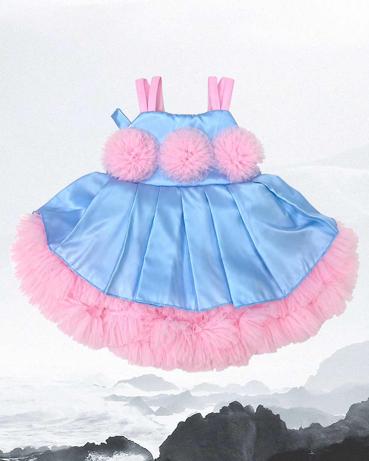 Nuberry Soft Mesh Baby Girl Party Frock | A Little Dress for Her Biggest Smiles