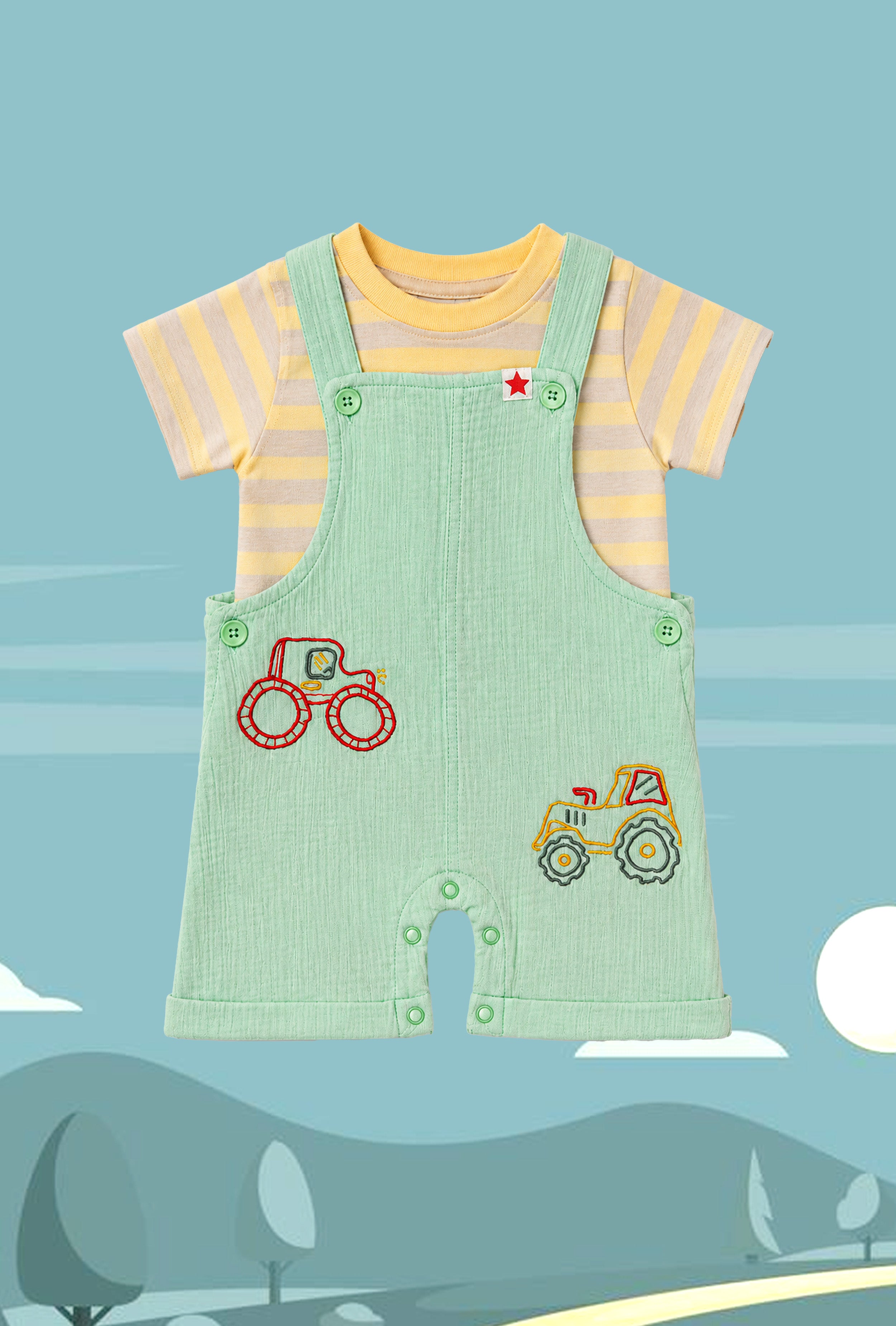 Nuberry Boys Dungaree | Soft, Breathable & Comfortable