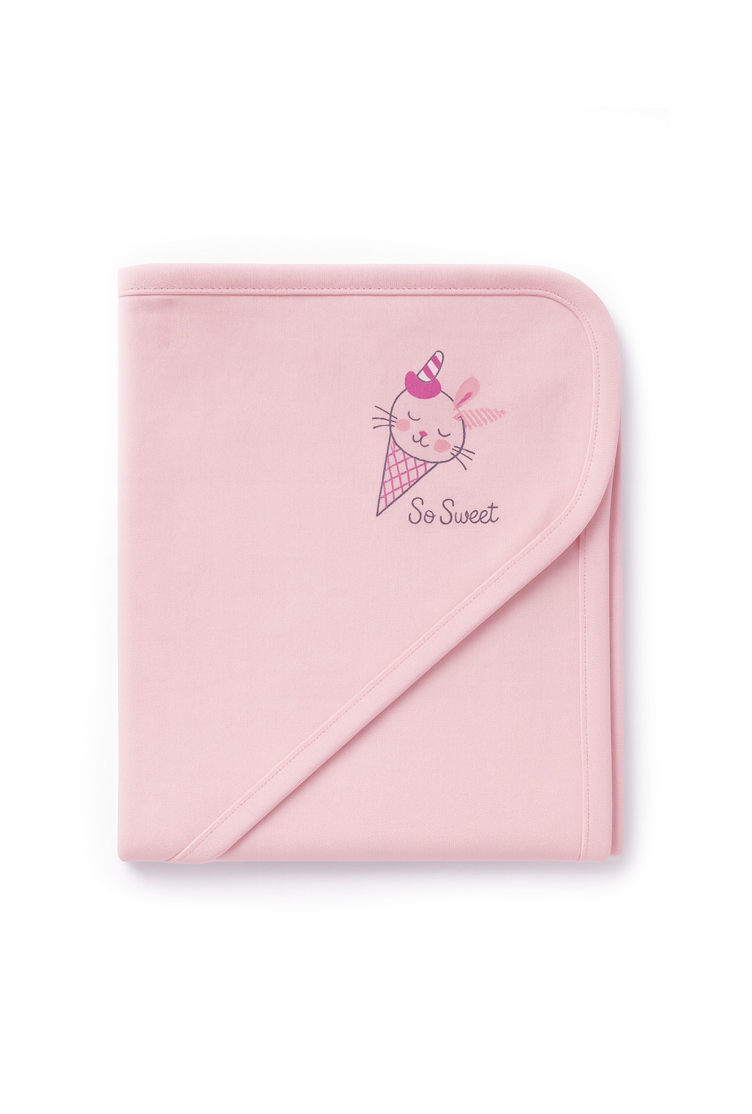 Nuberry Unisex Knitted Hooded Swaddle – Pack of 2 (Pink)