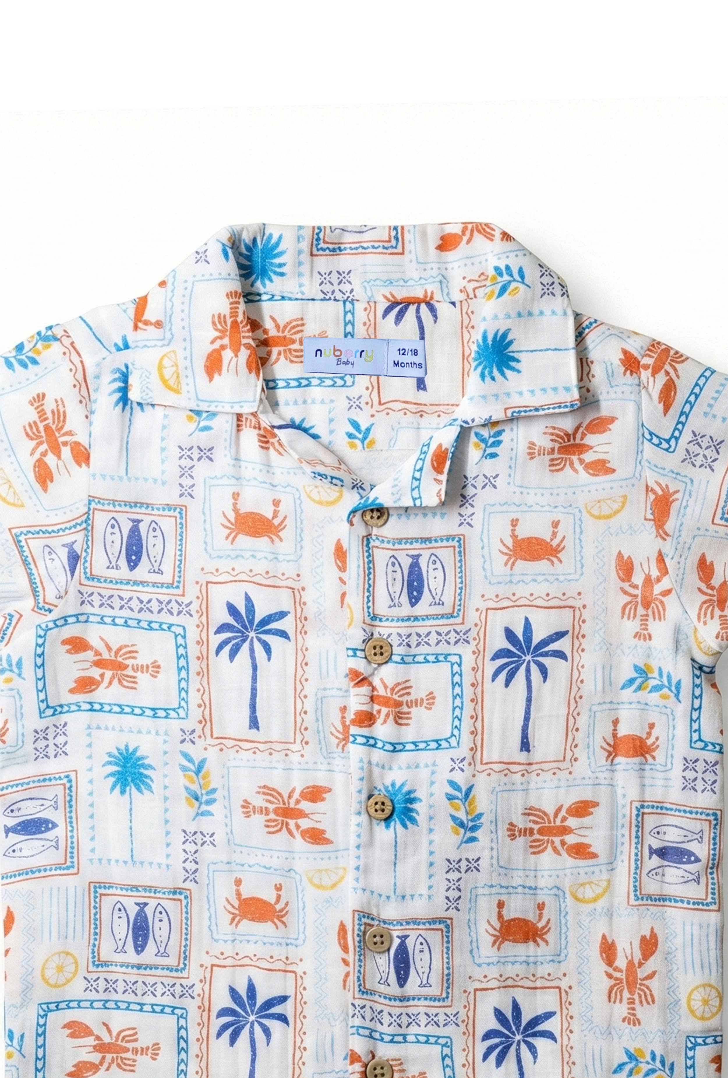 Nuberry Baby Boys Orange Shirt - Neubaby Stores