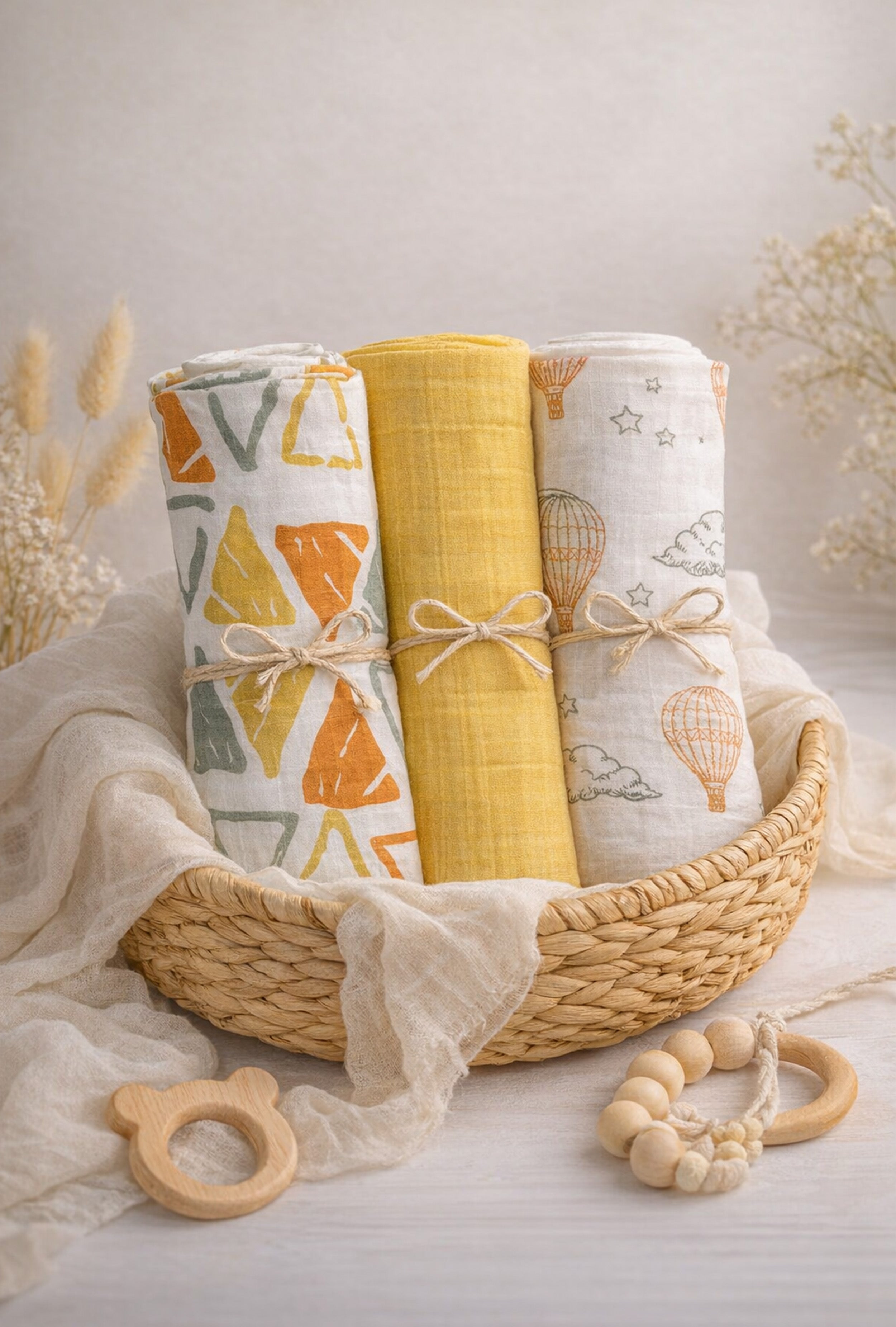 Light as Air, Soft as Love | Nuberry Baby Swaddle - Pack of 3