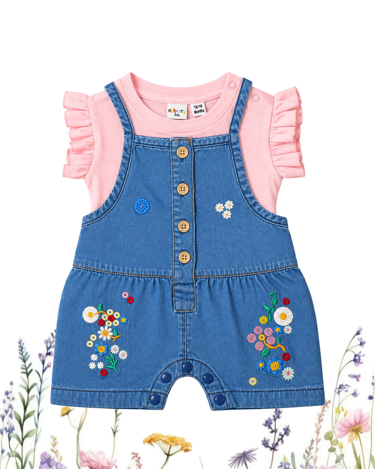 Nuberry Girl Dungaree | Soft, Breathable & Comfortable