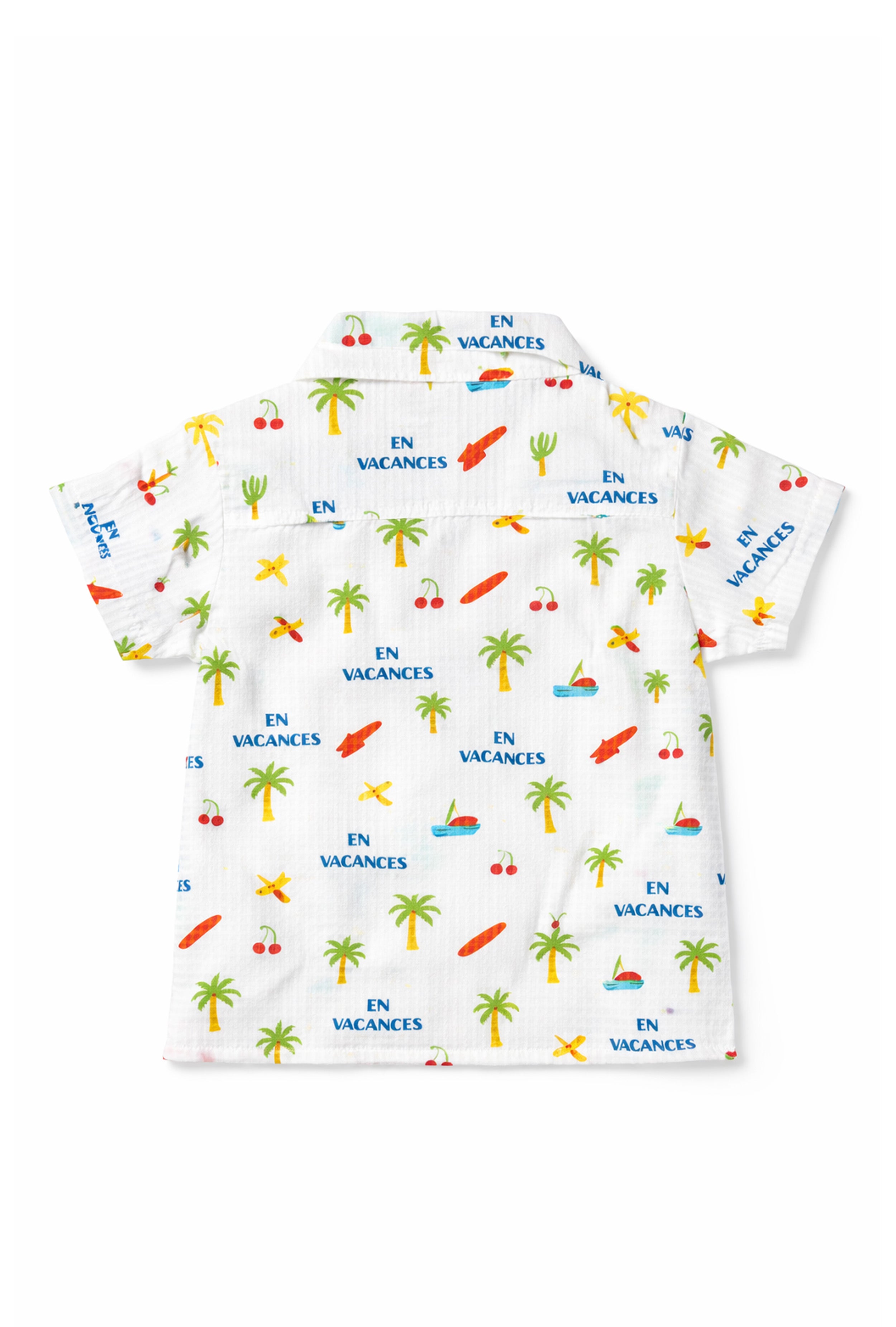 Nuberry Boys Half Sleeve Shirt | Playful Prints for Joyful Moments